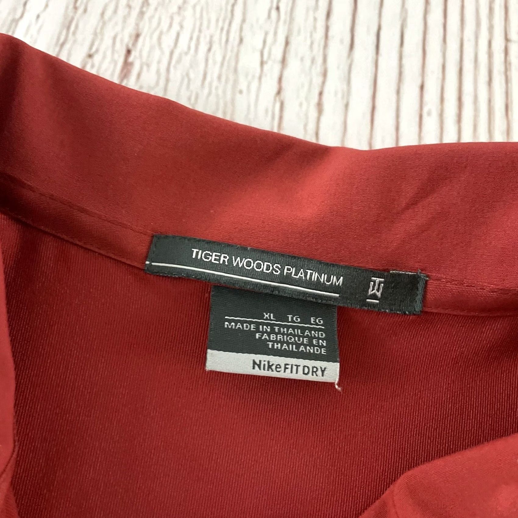 Vintage Tiger Woods Shirt Polo Red Striped Short Sleeve XL Men’s Counterpart: Polo Shirt Tiger Woods XL Red Striped Short Sleeve Polo Shirt Men’s Size US XL / EU 56 / 4 - 2 Thumbnail