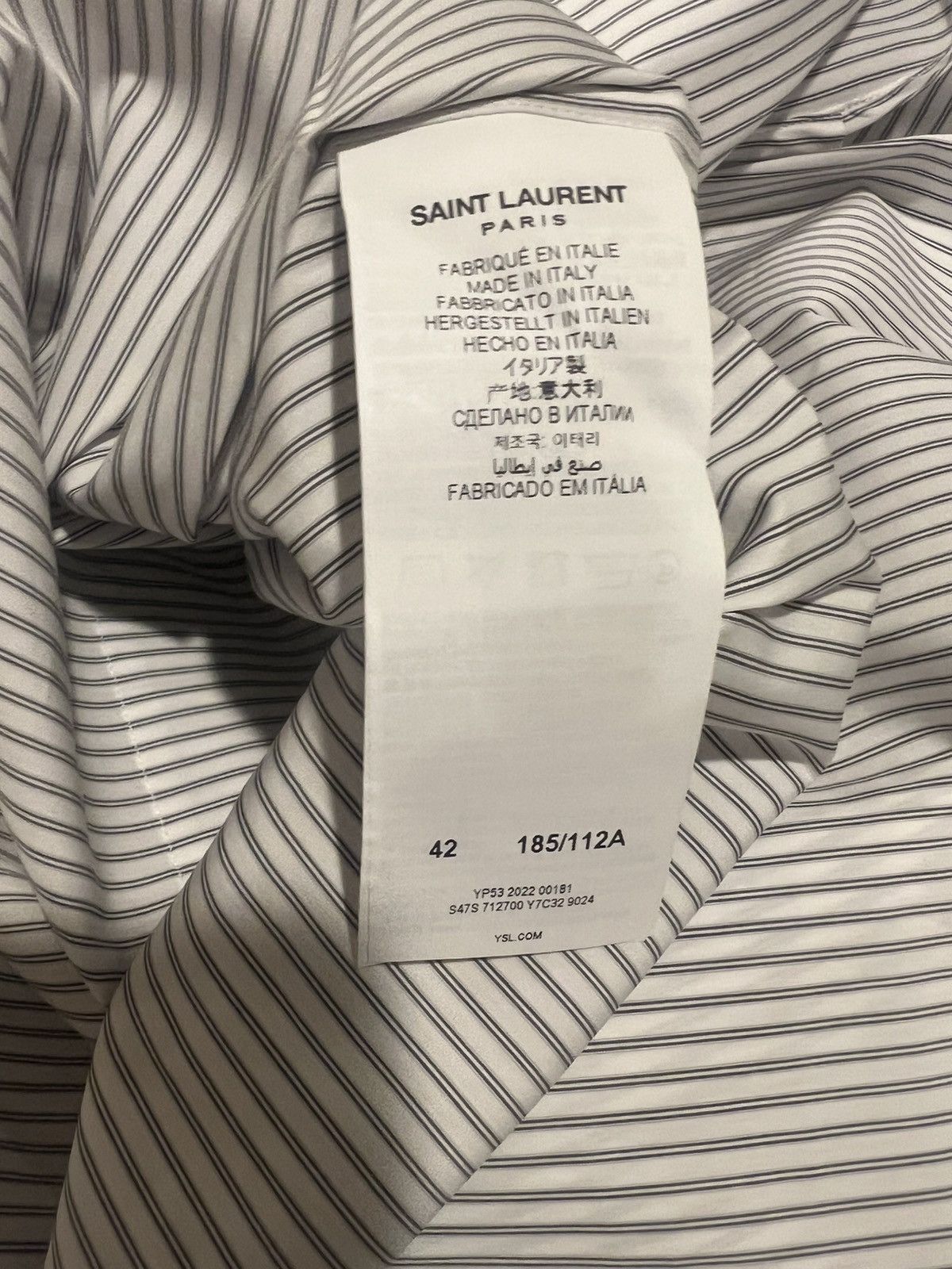 Saint Laurent Paris Saint Laurent lightweight shirt. 42/16.5. $1090 Size US L / EU 52-54 / 3 - 3 Thumbnail