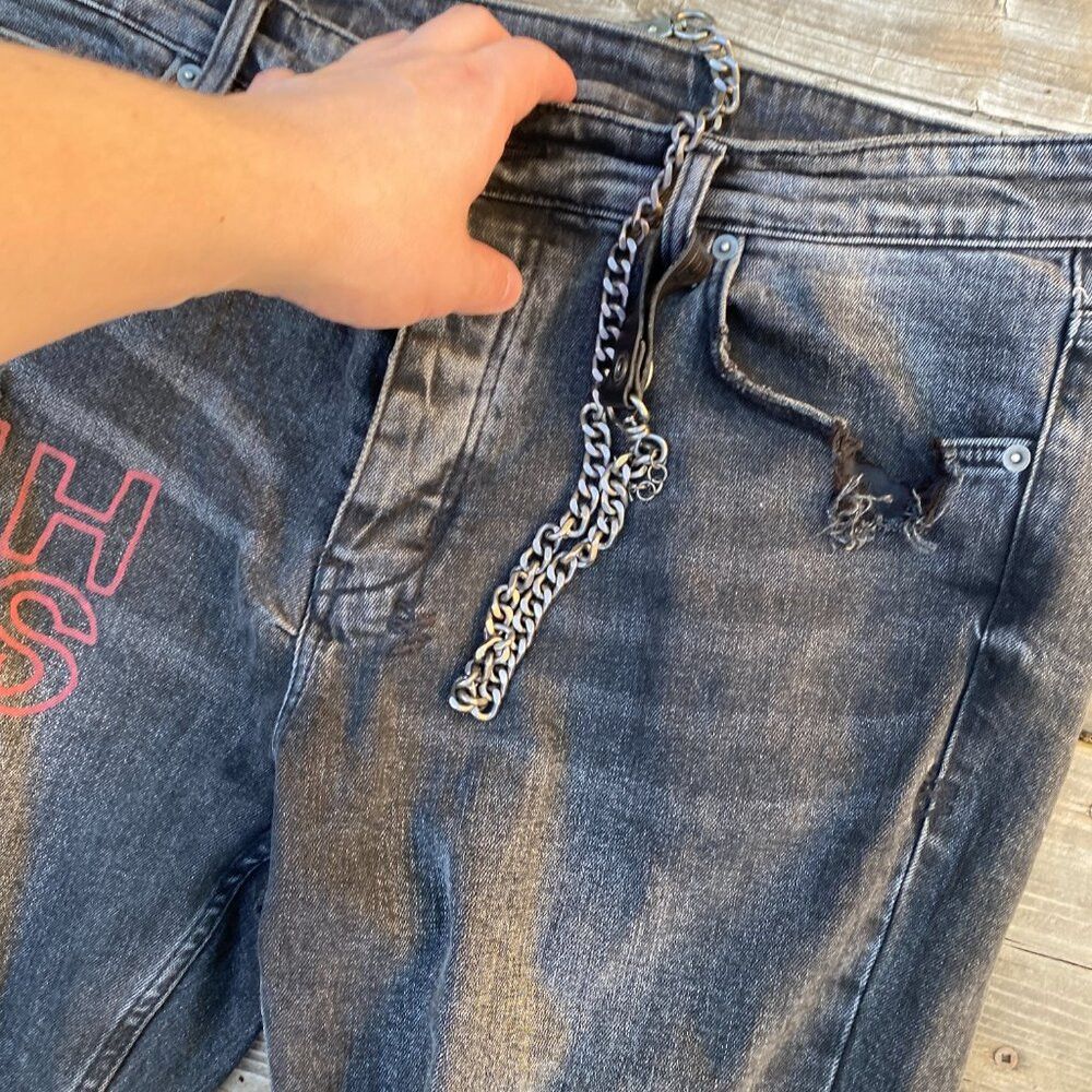 Ksubi RARE Ksubi Chitch Maniac Embroidered Jeans Size 36 Gray Size US 36 / EU 52 - 7 Thumbnail
