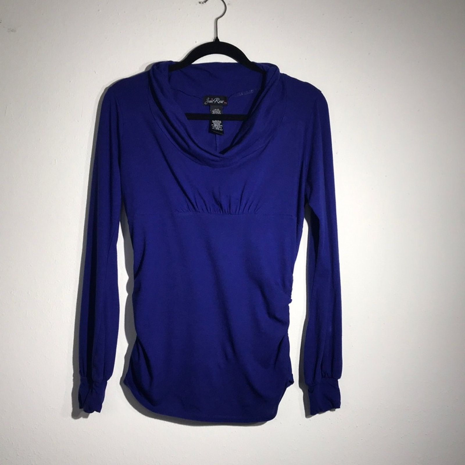 Other Susie Rose Royal Blue Long Sleeve Cowl Neck Shirt Size Large Size L / US 10 / IT 46 - 2 Thumbnail