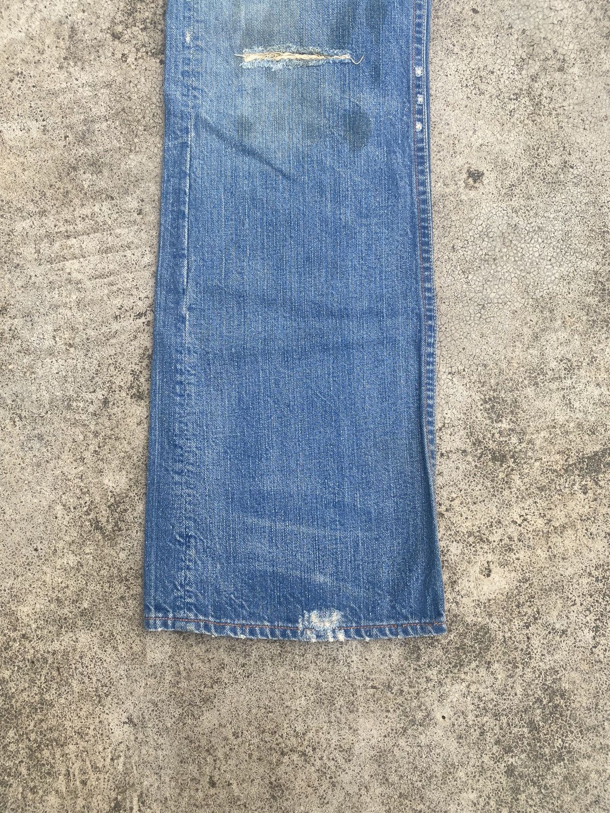 Japanese Brand Flare Jeans Earnest Sewn Distress Boot Cut Size US 31 - 4 Thumbnail