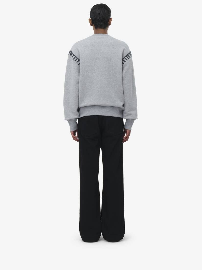 Alexander McQueen o1srvl11e0226 Skull Sweatshirt In Grey Size US M / EU 48-50 / 2 - 4 Thumbnail