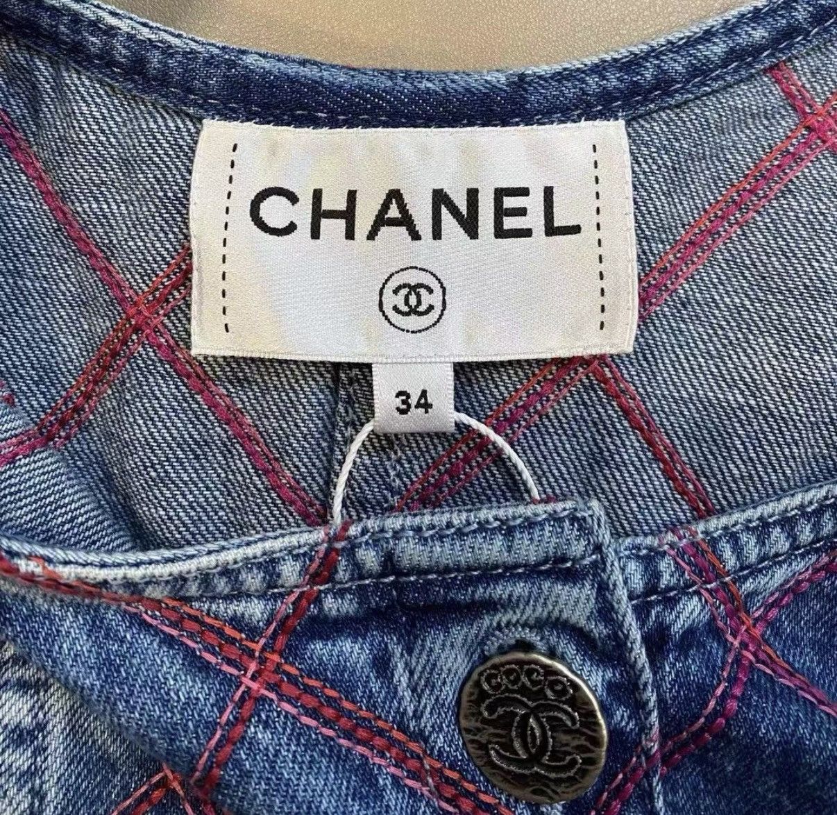 Chanel Chanel 22M Coco Beach Classic Quilted Denim Slip Dress J33 Size XS / US 0-2 / IT 36-38 - 2 Thumbnail