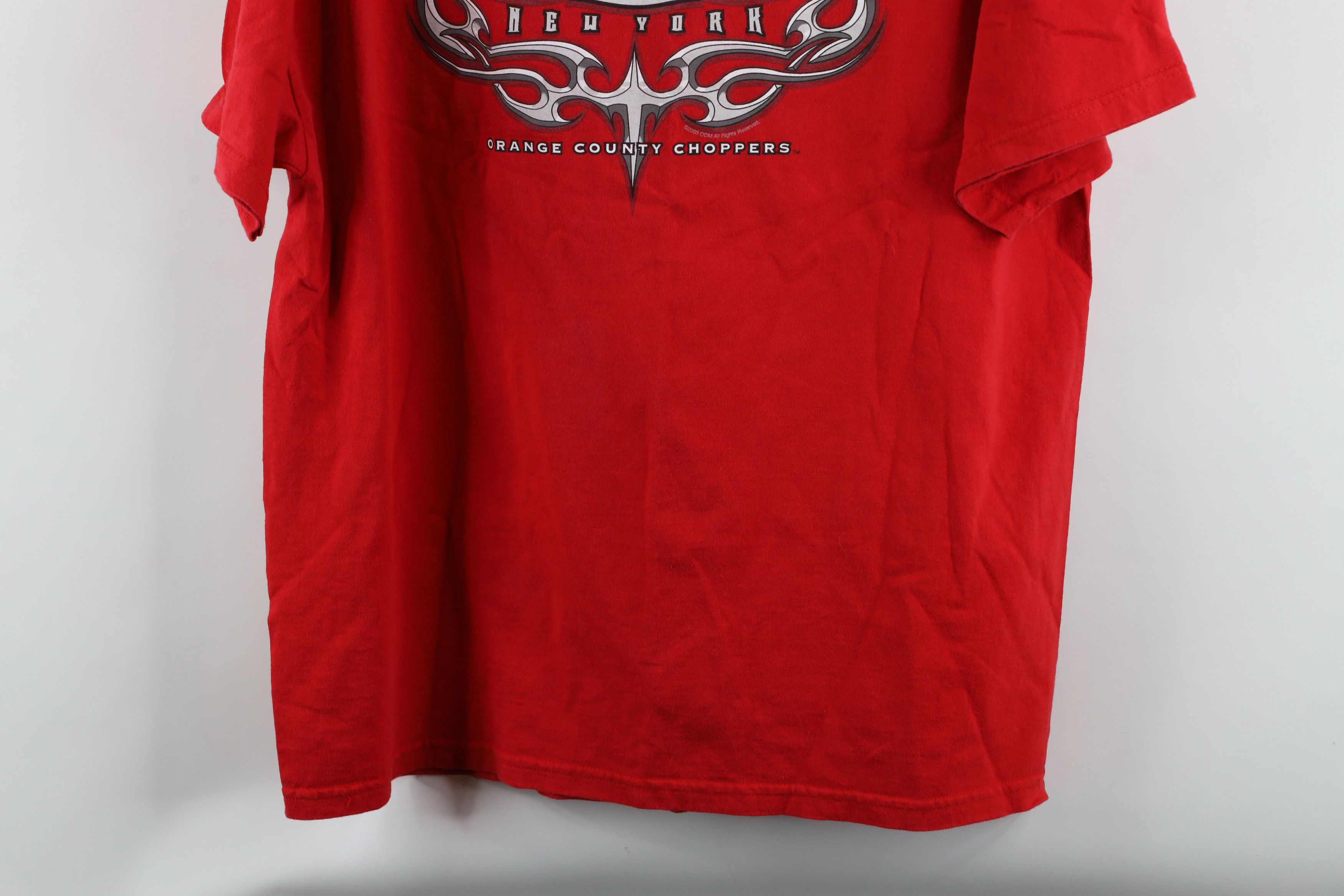 Vintage Vintage Y2K 2003 New York Fire Flames Tribal T-Shirt Size US XL / EU 56 / 4 - 11 Thumbnail