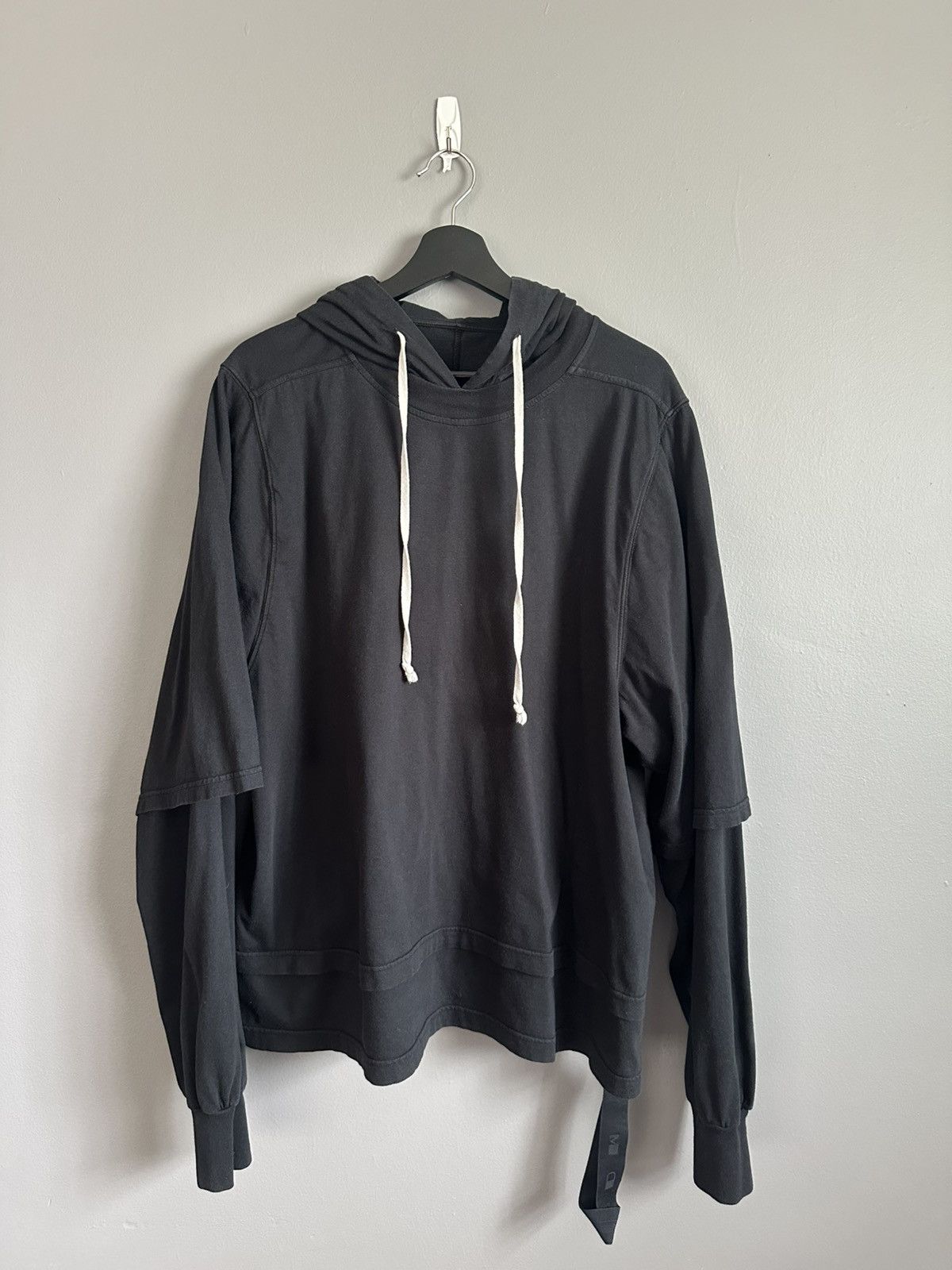 Rick Owens DRKSHDW Hustler Hoodie Black Size L Cotton