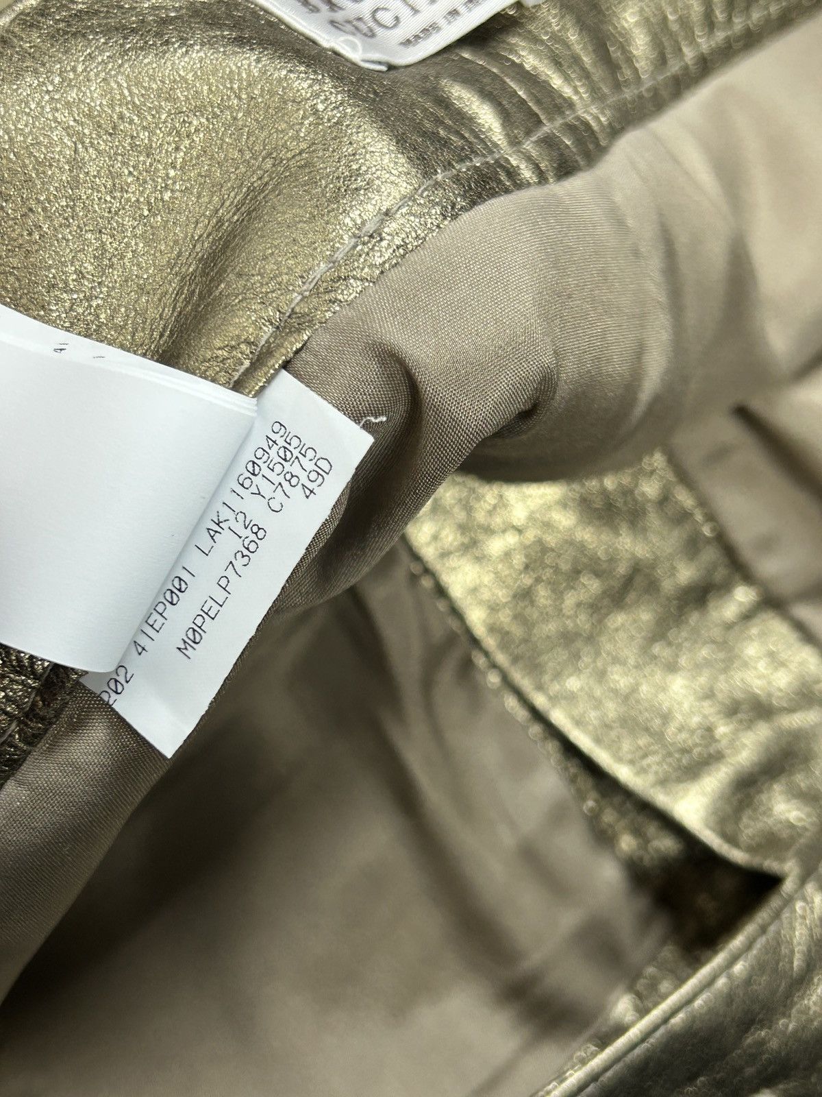 Brunello Cucinelli Brunello Cucinelli Gold Metallic Leather Trousers Pants Size 27" / US 4 / IT 40 - 13 Thumbnail