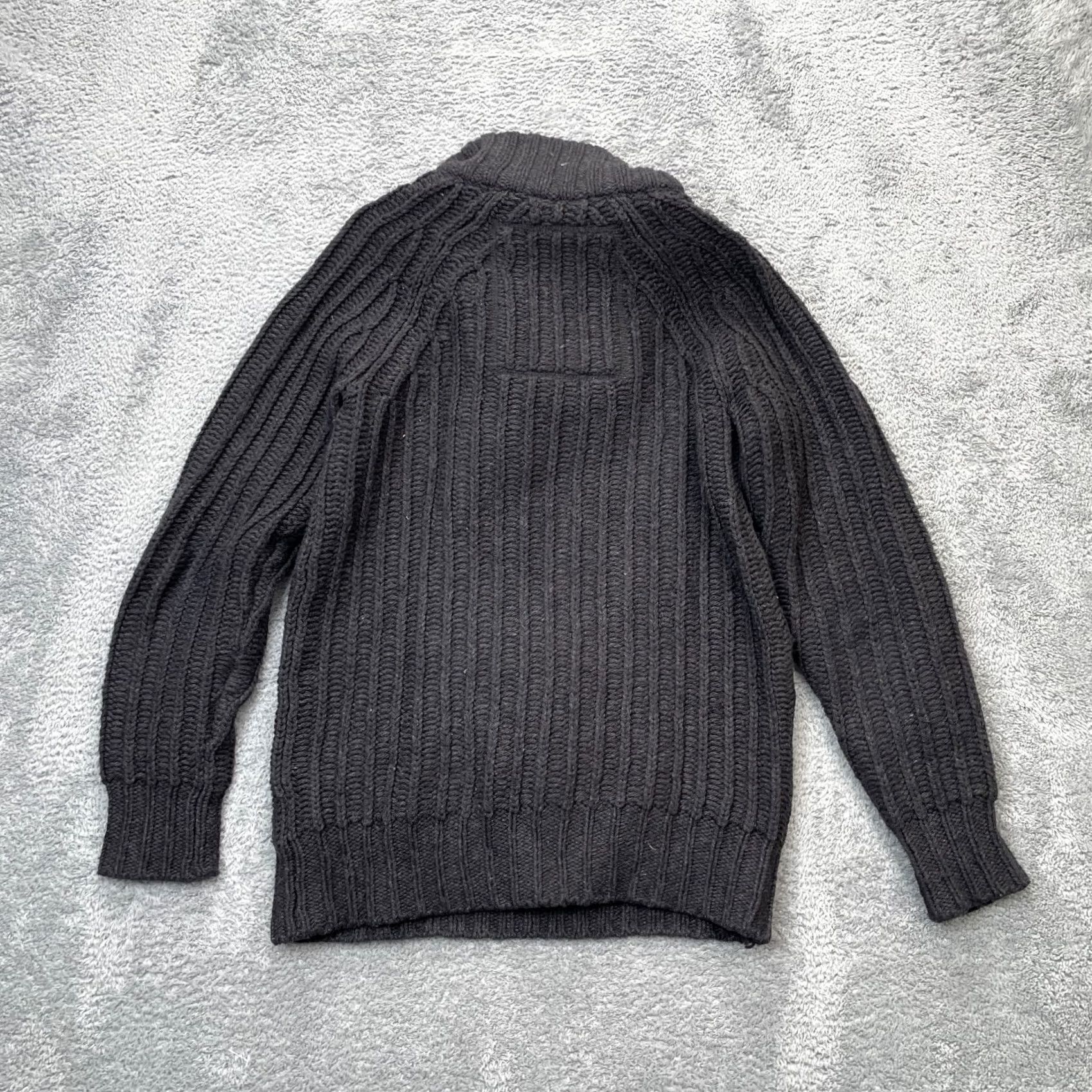 Superdry Superdry Sweater Mens Medium Gray Wool Blend Chunky Knit Ribbed Shawl Collar Size US M / EU 48-50 / 2 - 2 Thumbnail