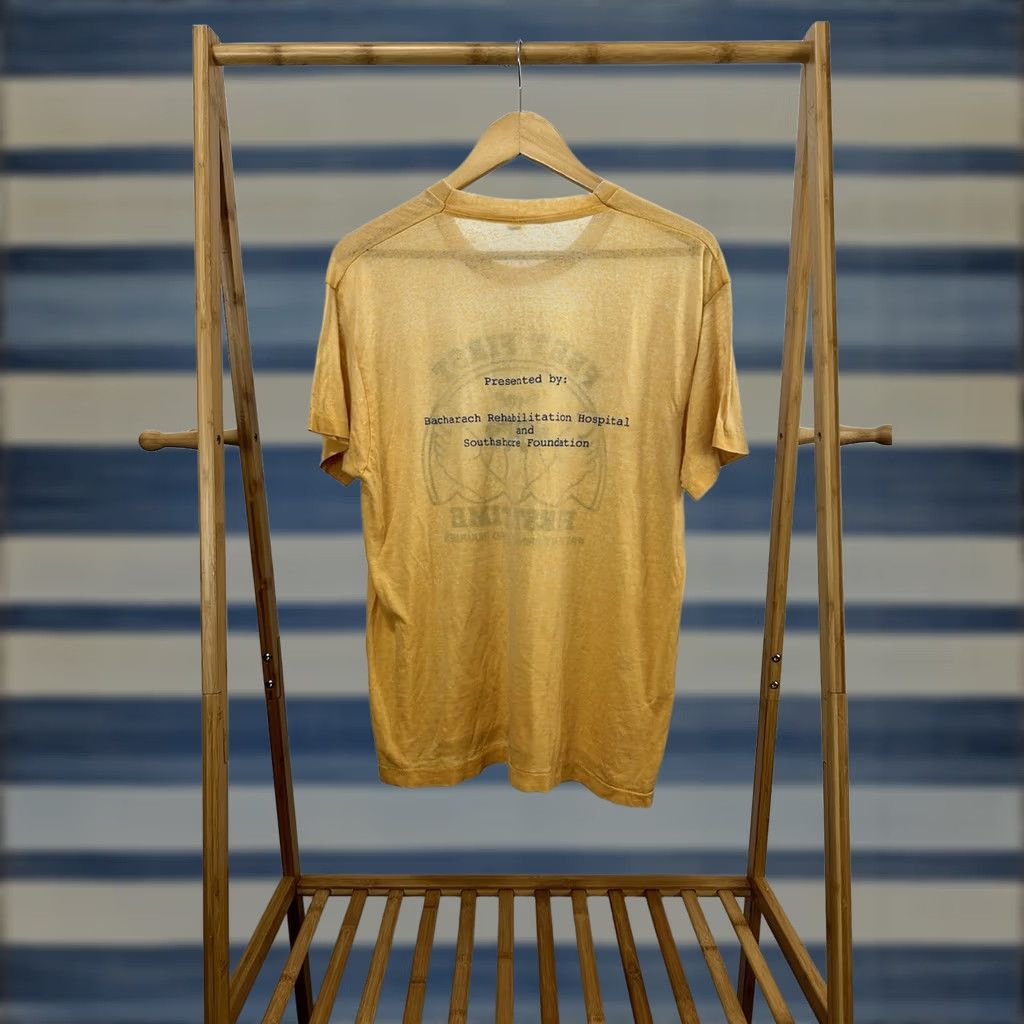 Vintage VTG 80s Feet First Prevent Spinal Cord Injuries Paper Thin Burnout T-Shirt XL Shirt Men Yellow Foot Fetishism Burnout 80s Mens XL Size US XL / EU 56 / 4 - 1 Thumbnail