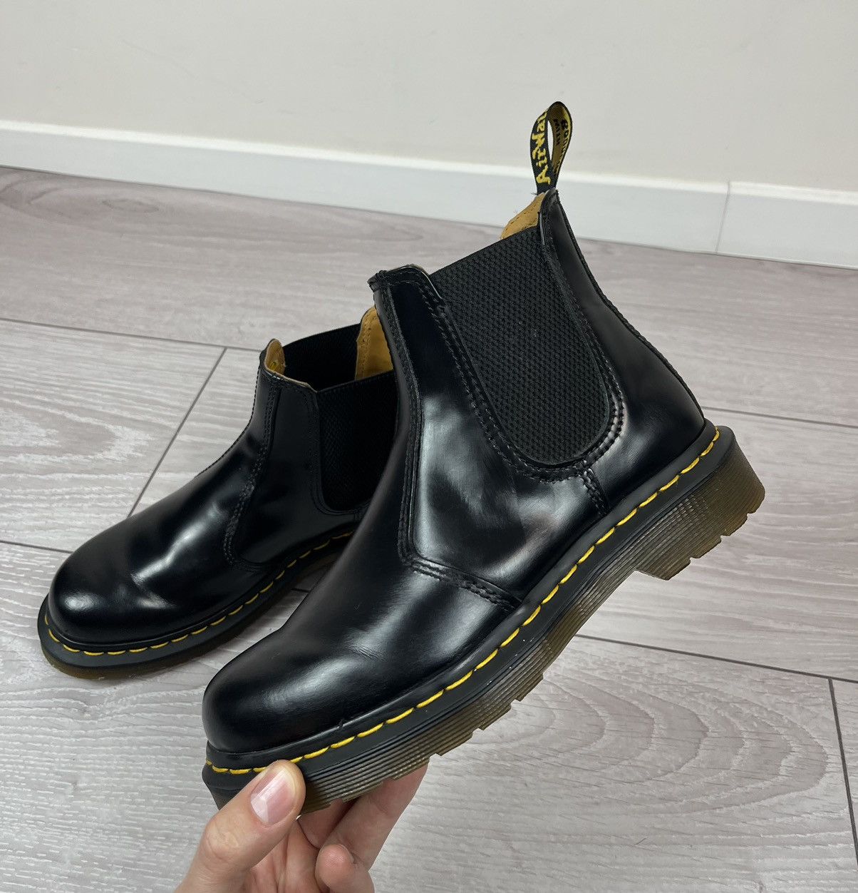 Dr. Martens Dr Martens Black Leather Pull On Chelsea Boots Size US 6 / IT 36 - 8 Thumbnail