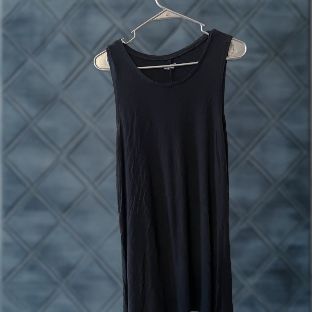 Vintage Aerie Women's Dress Sleeveless Black Solid Size Medium Casual Bohemian Short - Dress, Womens, Regular, Size M Size M / US 6-8 / IT 42-44 - 1 Thumbnail