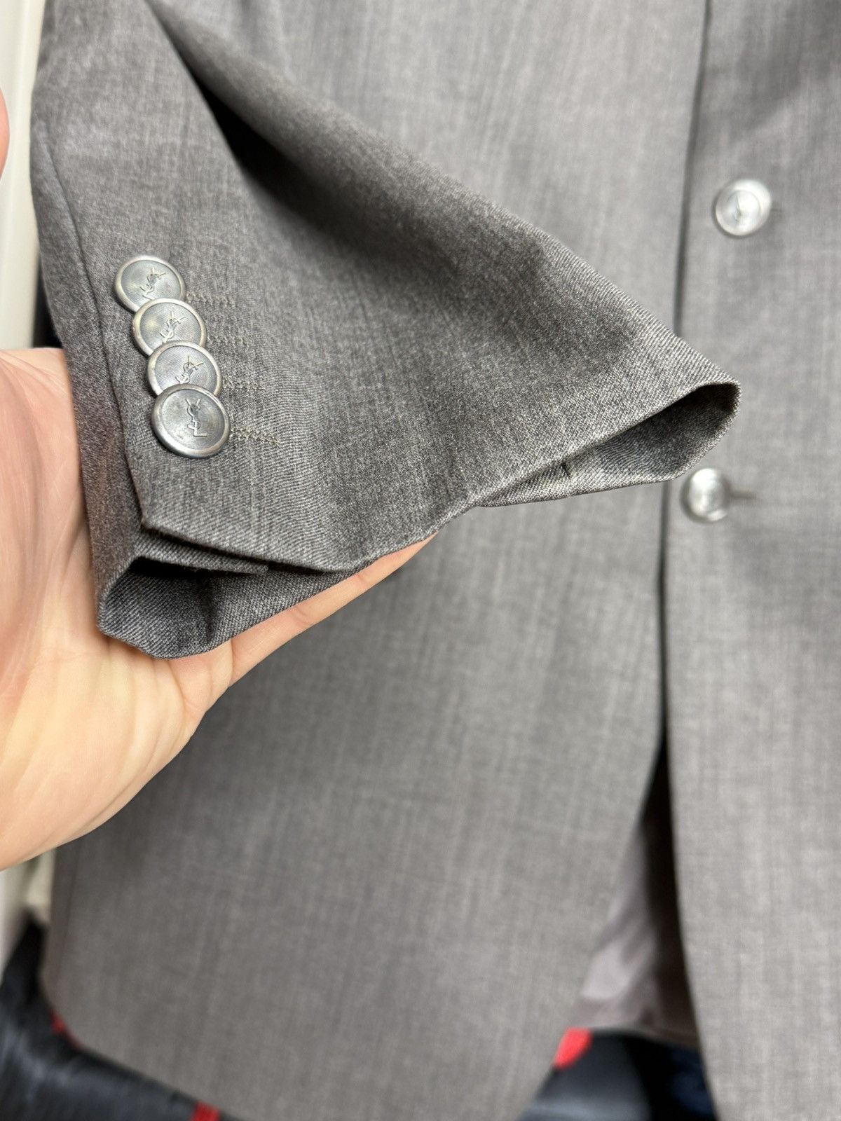 Yves Saint Laurent Yves Saint Laurent Vintage Gray wool mens blazer size 48 Size 48R - 7 Thumbnail