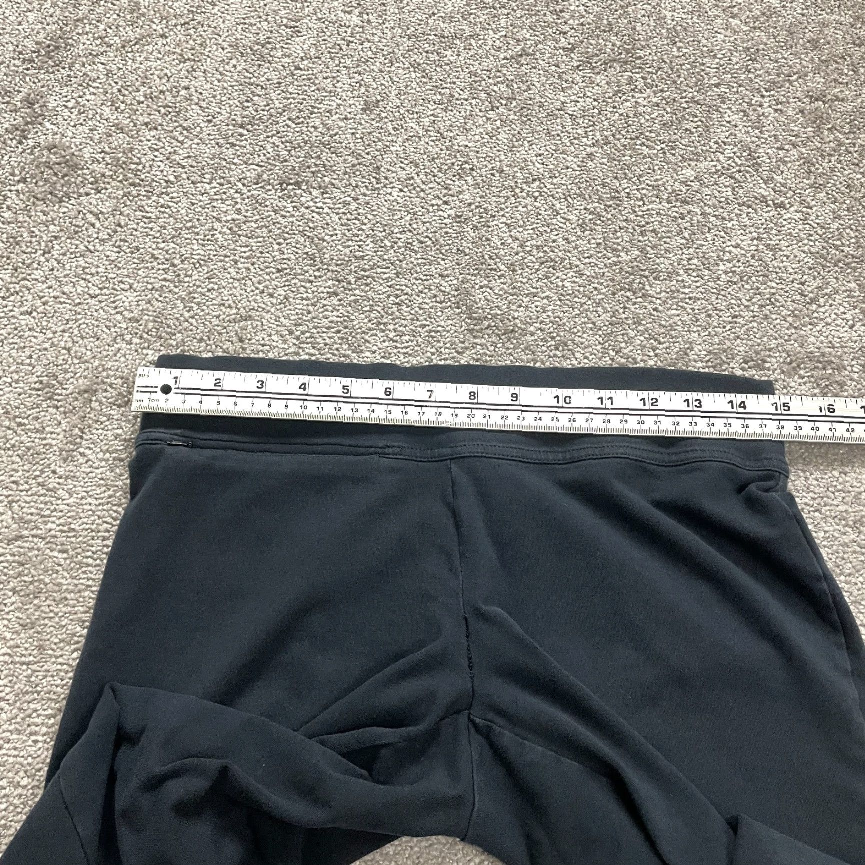 Lands' End Women XS Cropped Pants Activewear Casual Travel Straight Pull-On Navy Blue 30x22