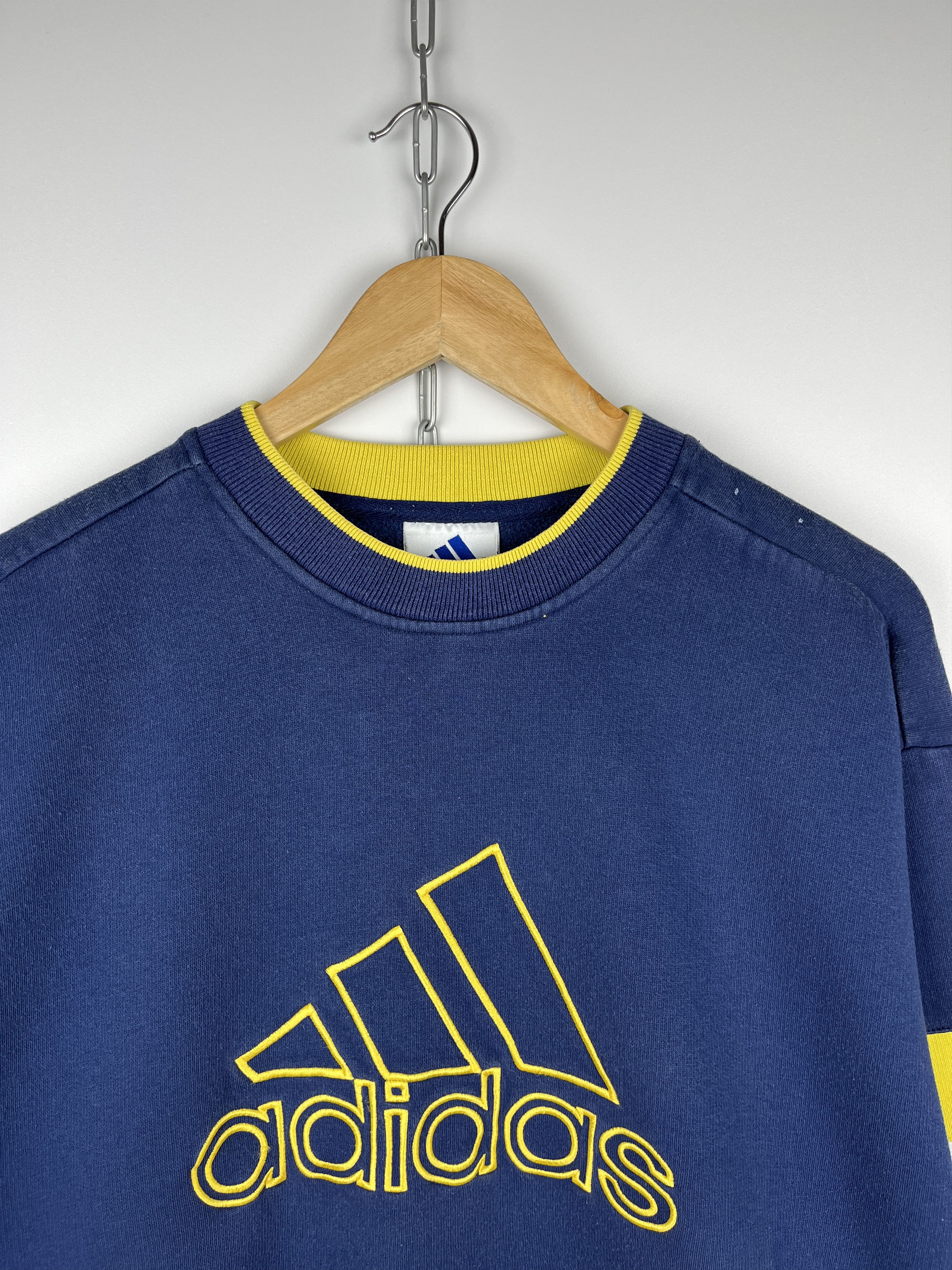 Adidas × Vintage 90's Adidas Big Embroidered Logo Vintage Sweatshirt Size US M / EU 48-50 / 2 - 4 Thumbnail
