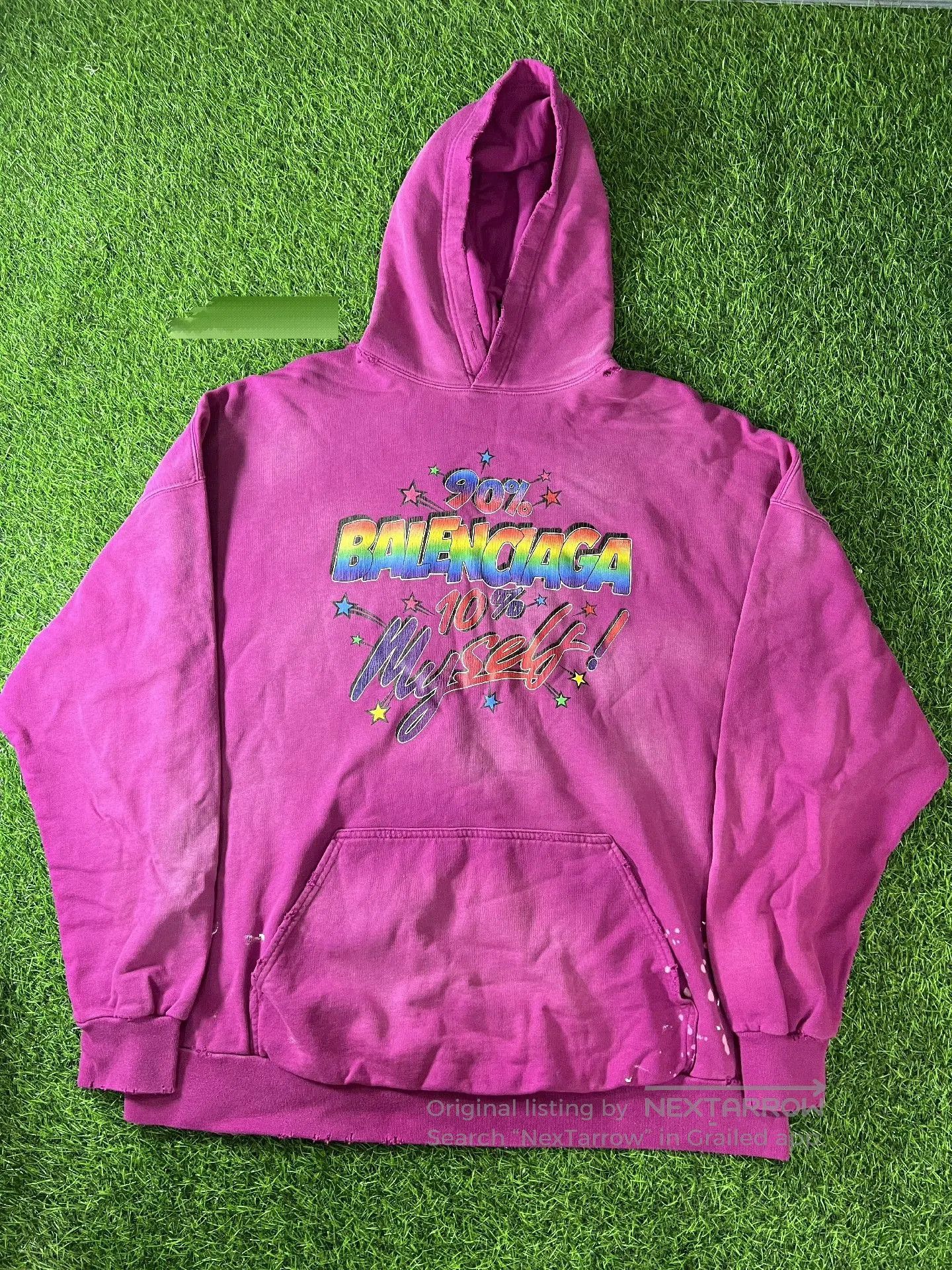 Balenciaga balenciaga rainbow logo hoodie in pink. Size US L / EU 52-54 / 3 - 1 Thumbnail