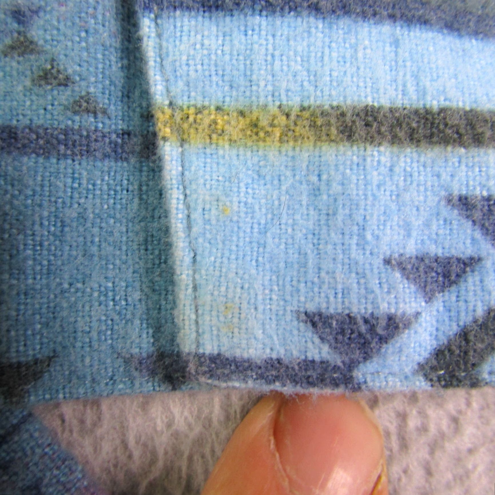Vintage VINTAGE Cabela's Women's Flannel Shirt Medium Blue Aztec Southwestern Geometric Long Sleeve Pullover Size M / US 6-8 / IT 42-44 - 4 Thumbnail