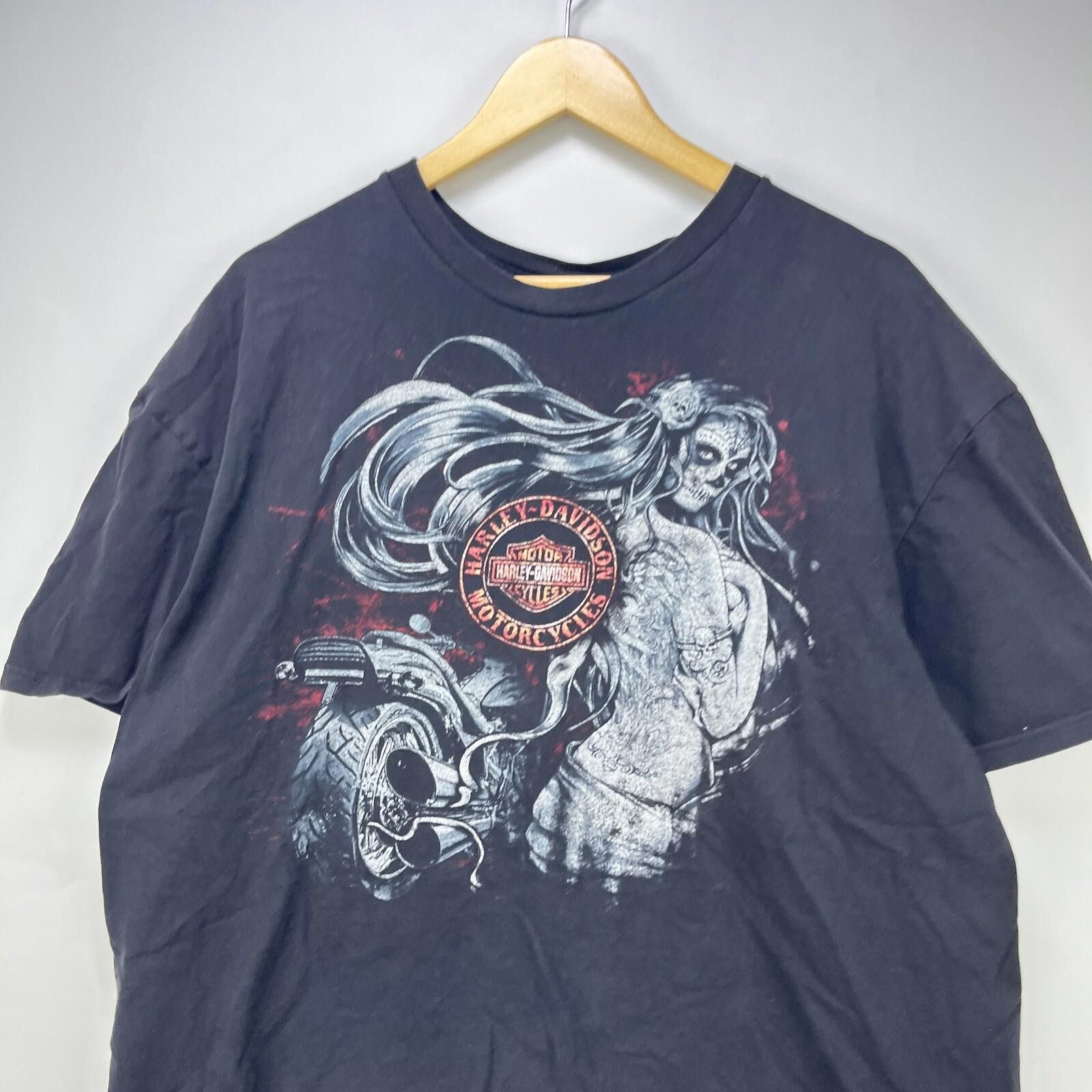Harley Davidson Vintage Harley-Davidson Eagle Wings Goth T-Shirt 2XL Faded Size US XXL / EU 58 / 5 - 4 Thumbnail