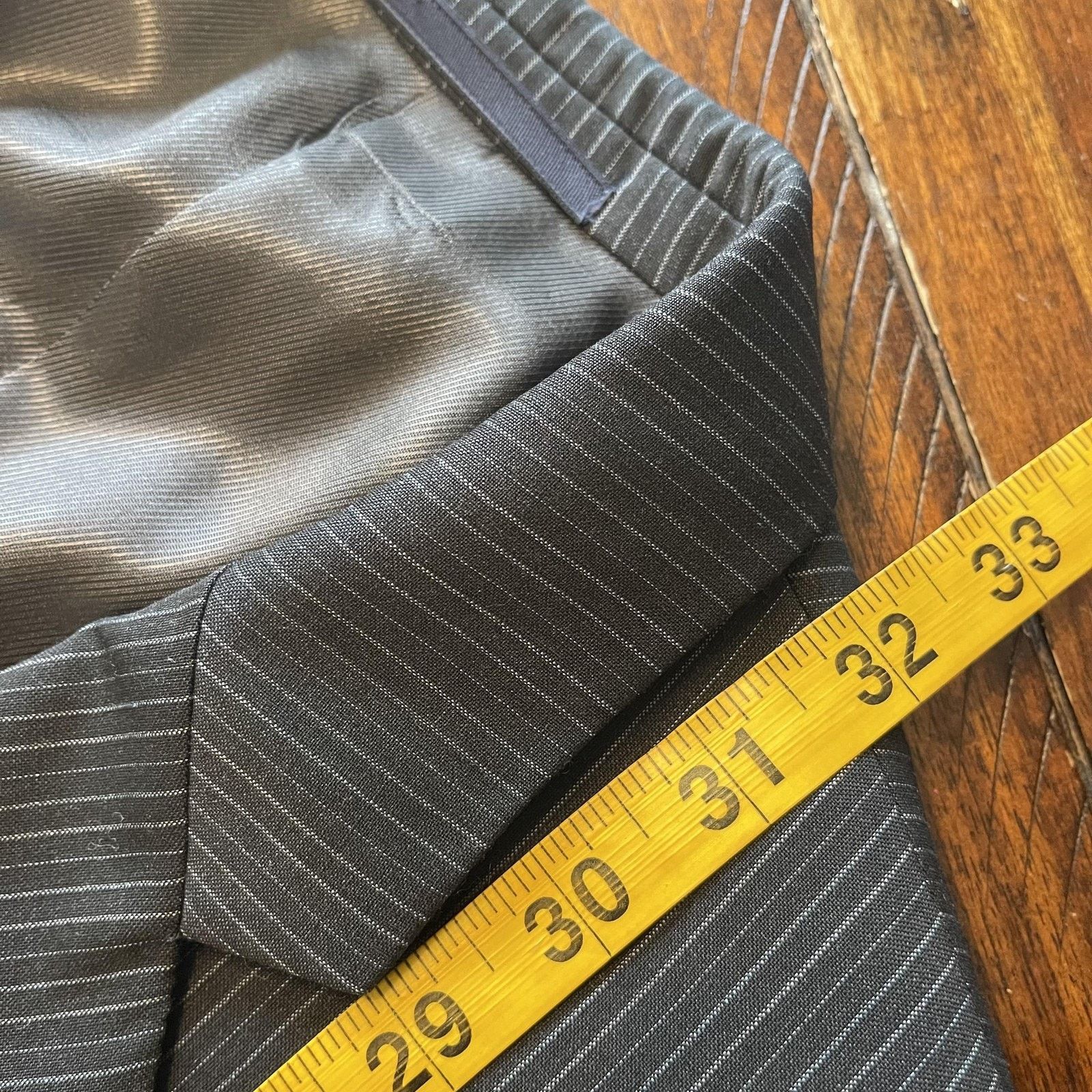 Burberry Vtg Burberry Sport Coat 44R Pinstripe Wool 3 Button Blazer Size 44R - 9 Thumbnail