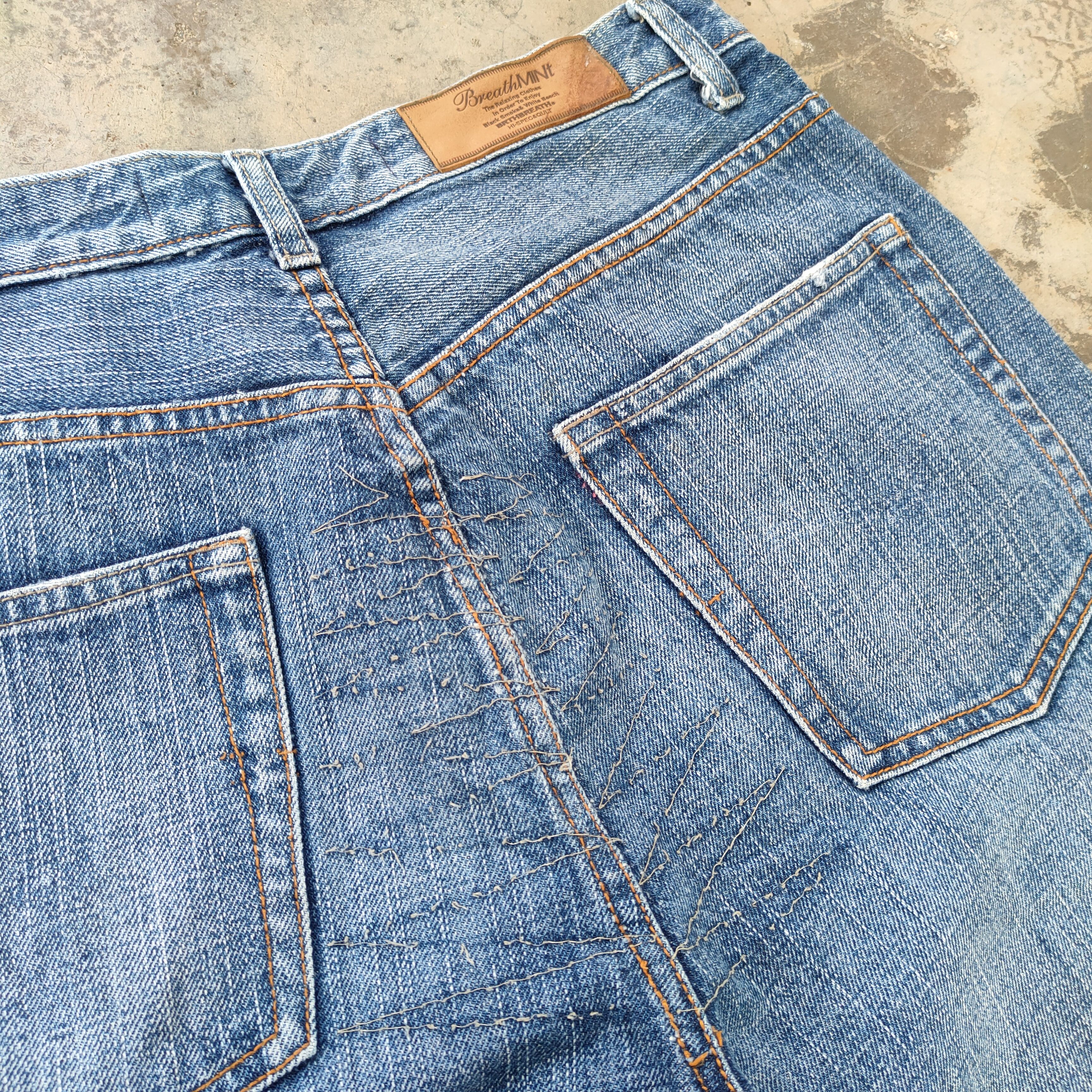 Japanese Brand × Jean × Vintage W30 VINTAGE BREATHMINT PATCH JEANS DENIM PANTS Size US 30 / EU 46 - 14 Thumbnail