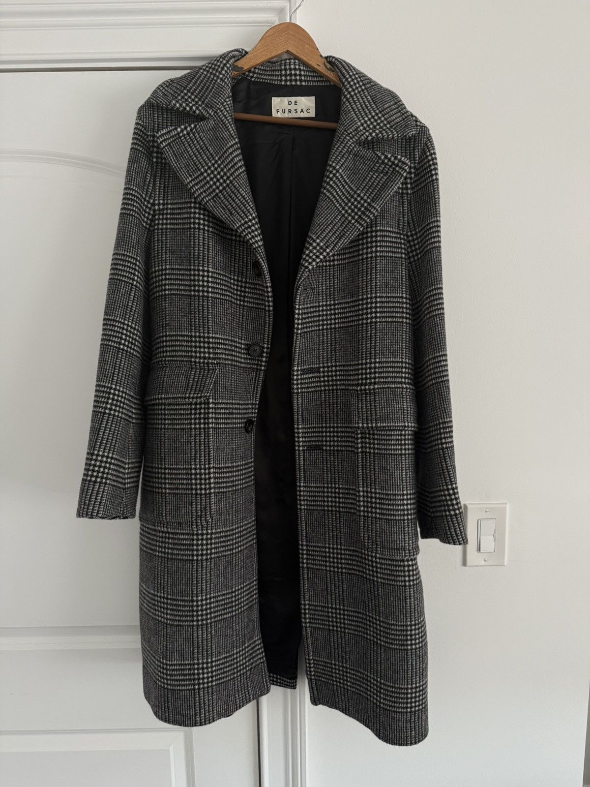 De Fursac De Fursac Plaid Coat Size US M / EU 48-50 / 2 - 1 Thumbnail