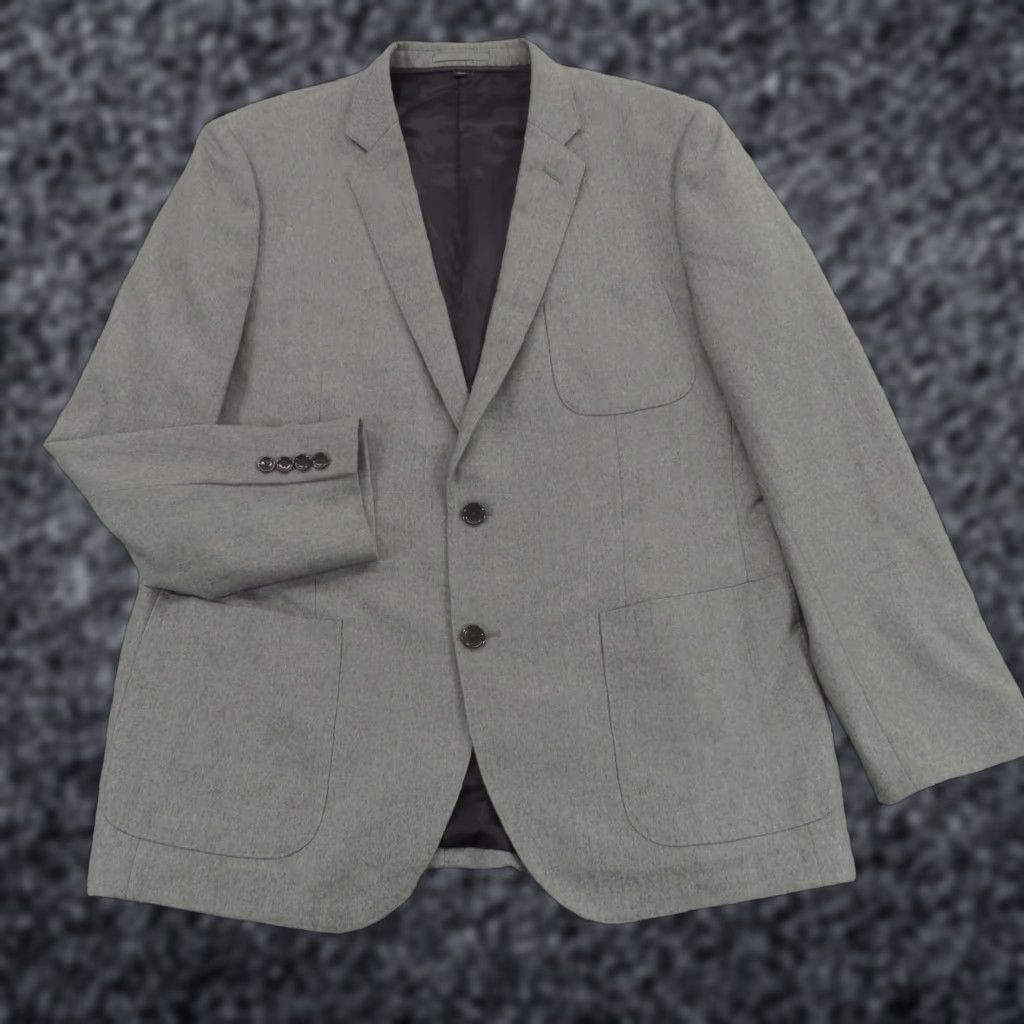 J.Crew J Crew Blazer Mens 44R Wool Vitale Barberis Canonico Double-Vented Notch Lapel 2-Button Single-Breasted Regular Fit Jacket Coat Sport Size 44R - 1 Thumbnail