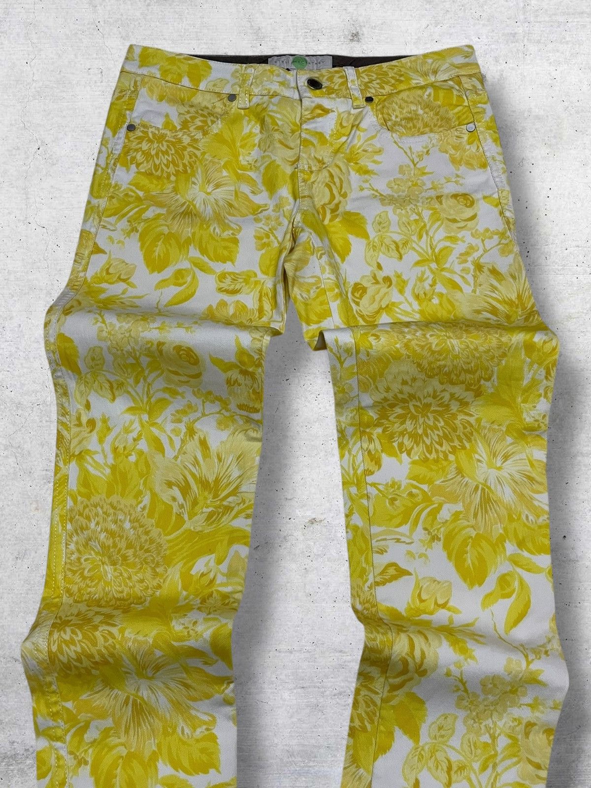 Stella McCartney DESIGNER STELLA MCCARTNEY RARE DESIGN FLORAL POP ART DENIM Size US 29 - 4 Thumbnail