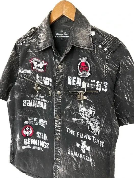 BERNINGS SHO Vintage Bernings Sho Seditionaries Punk Shirt Button Up Size US M / EU 48-50 / 2 - 2 Thumbnail