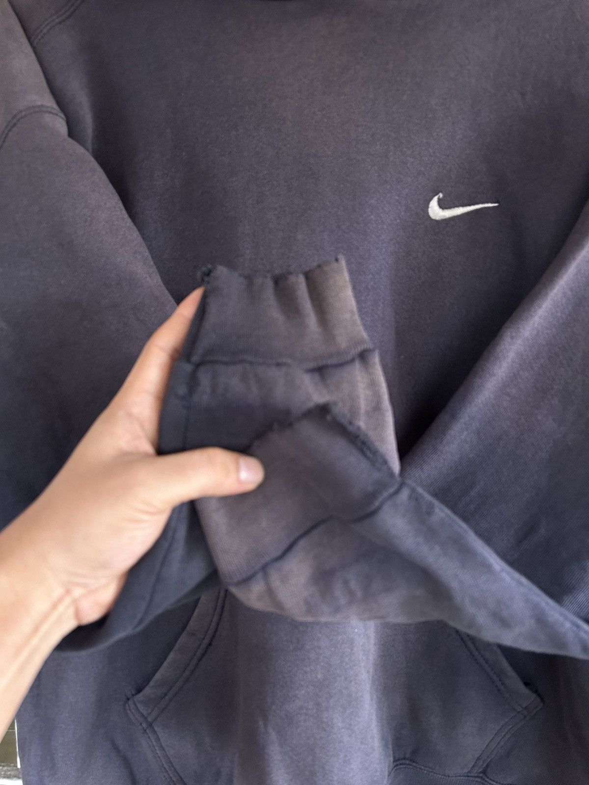 Nike × Vintage 💥 RARE 90s SUN FADED NIKE PULL OVER HOODIE Size US L / EU 52-54 / 3 - 9 Thumbnail