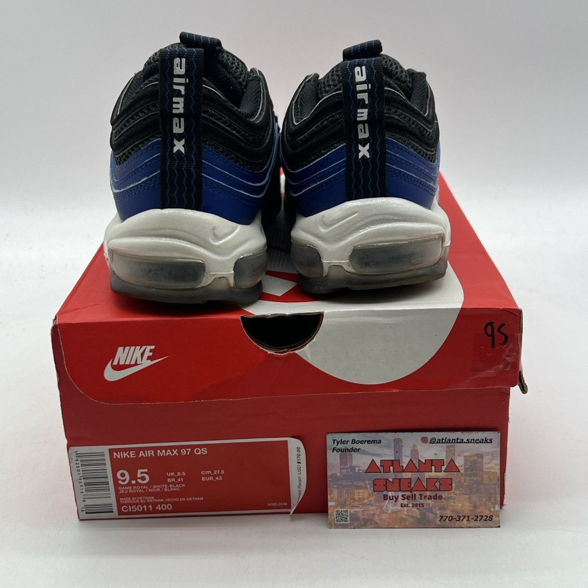 Nike Air max 97 royal Foamposite Size US 9.5 / EU 42-43 - 3 Thumbnail