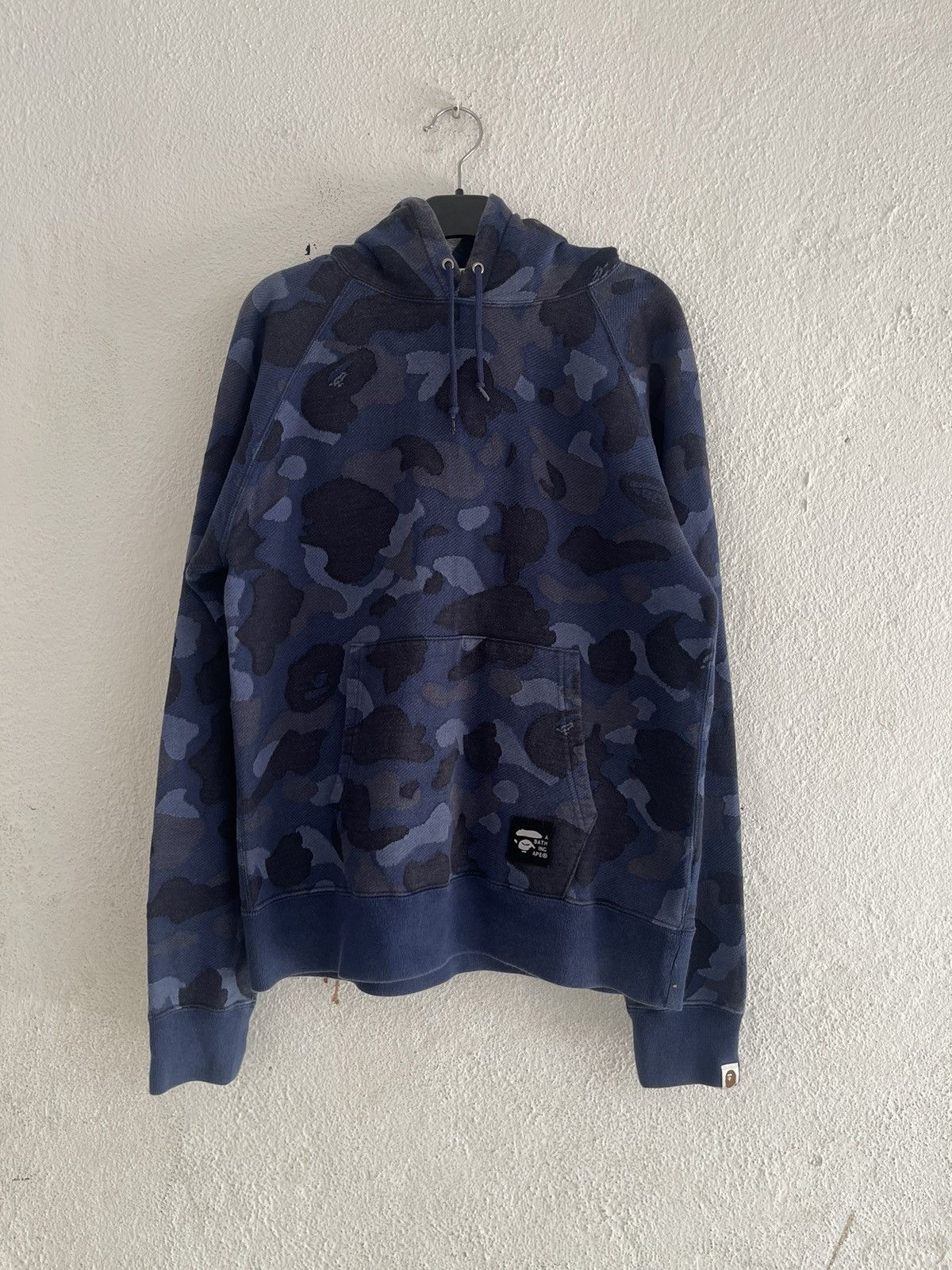 Bape A Bathing Ape Blue Camo Jacquard Hoodie Size US L / EU 52-54 / 3 - 1 Thumbnail