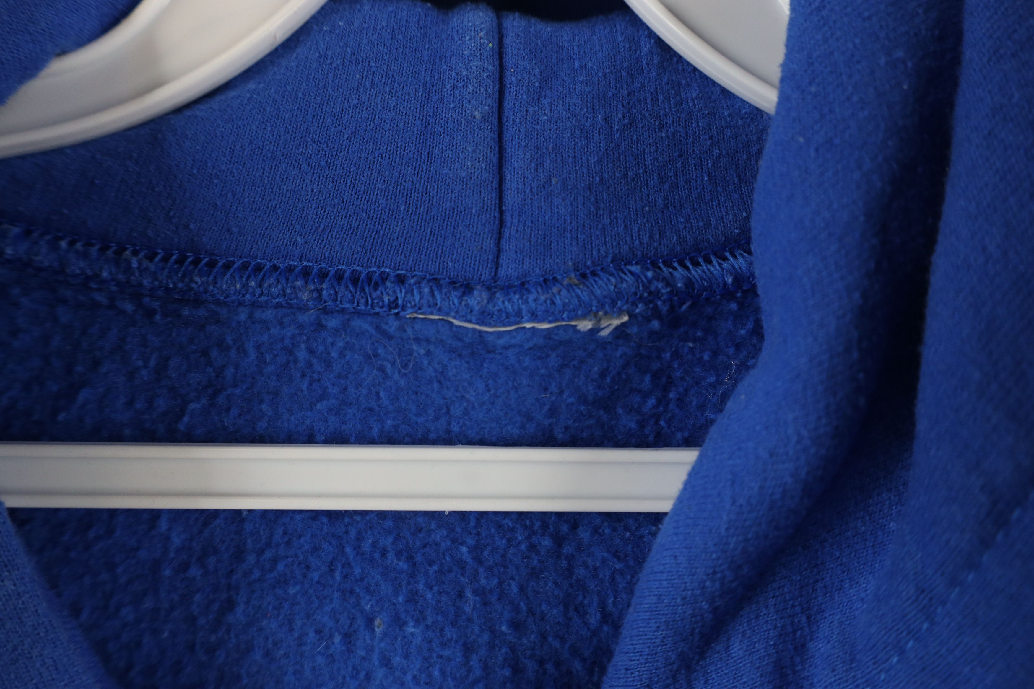 Vintage Vintage 90s Streetwear Blank Hoodie Sweatshirt Royal Blue Size US S / EU 44-46 / 1 - 5 Thumbnail