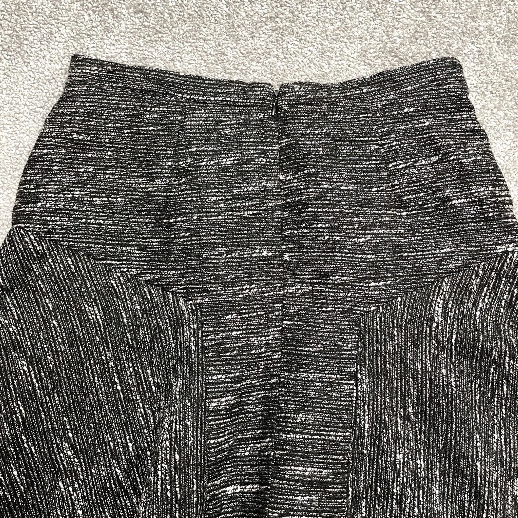 J.Crew J.CREW Tweed A-Line Short Skirt Womens 0 Heather Gray Lined Casual Peplum Size 25" / US 0 / IT 36 - 3 Thumbnail
