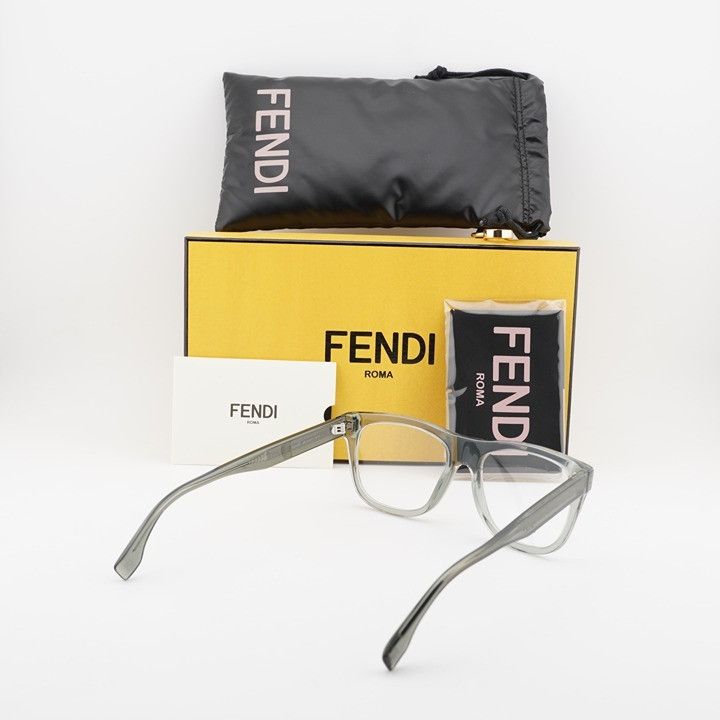 Fendi Fendi FE50070I 020 Eyeglasses Grey 54mm Square Frame Size ONE SIZE - 10 Thumbnail