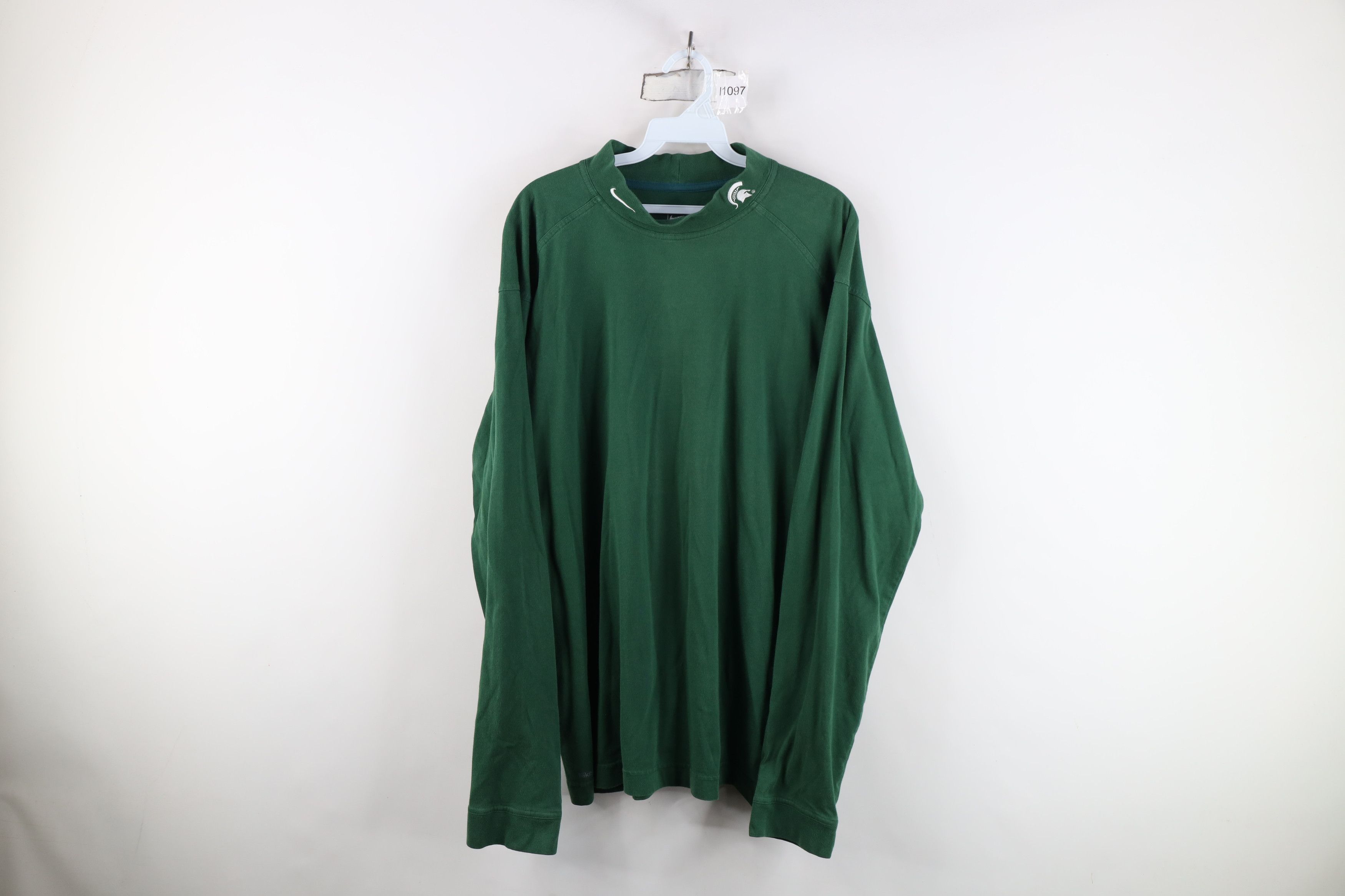 Nike Vintage Nike Michigan State University Mock Neck T-Shirt Size US XL / EU 56 / 4 - 1 Thumbnail