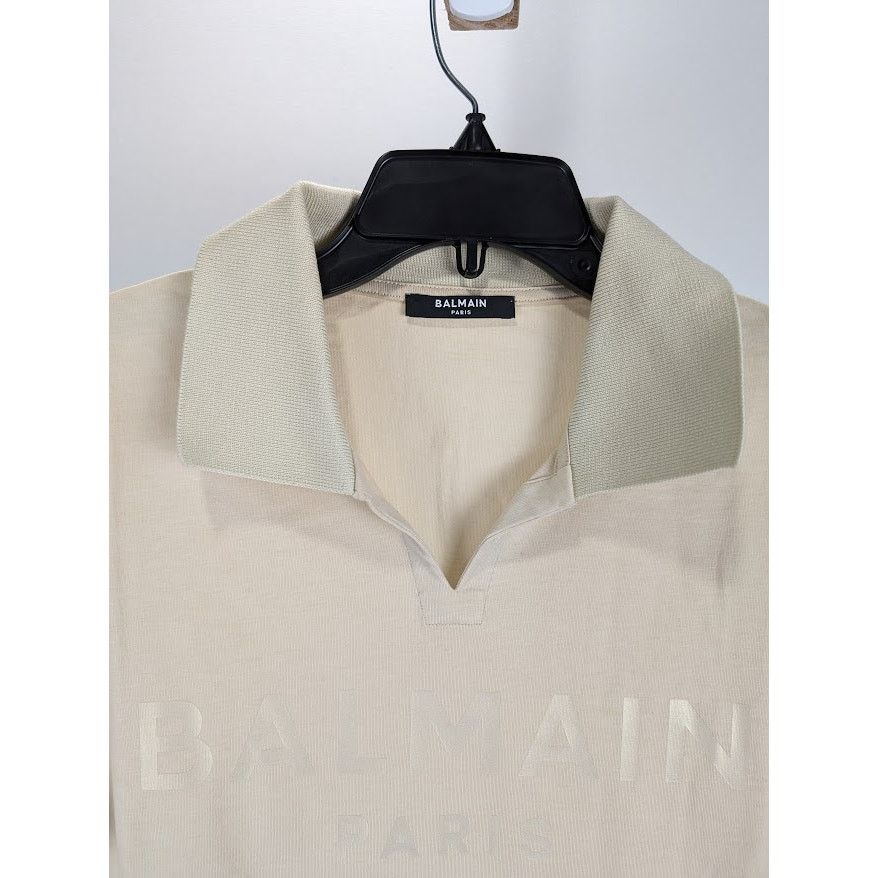 Balmain o1rshd1 Classic Polo in Beige Size US M / EU 48-50 / 2 - 3 Thumbnail