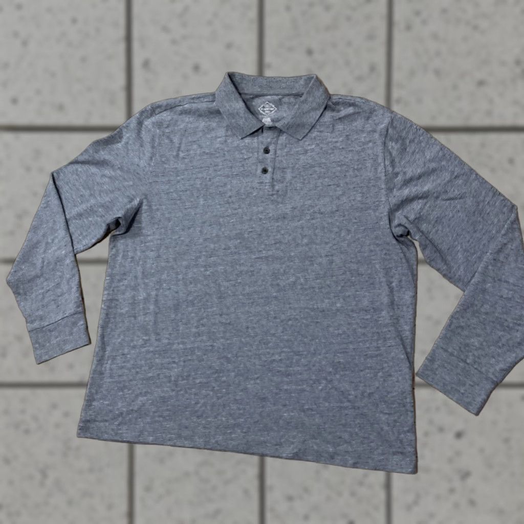 Vintage St. John's Bay Polo Mens XL Gray Jersey Stretch Polo XL Size US XL / EU 56 / 4 - 1 Thumbnail