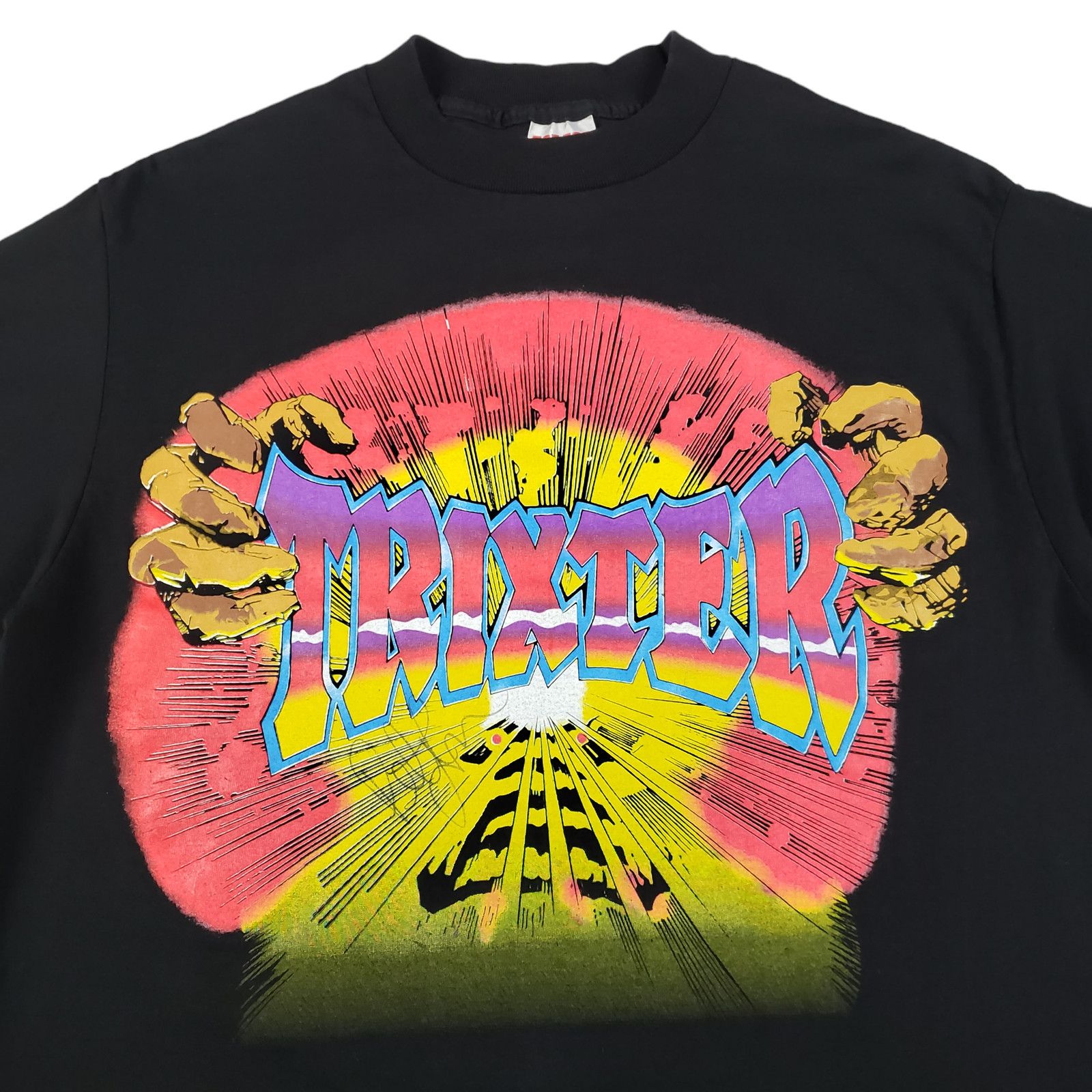 image of Vintage 90's Trixter Tour T-Shirt 90-91 Autographed in Black, Men's (Size XL)