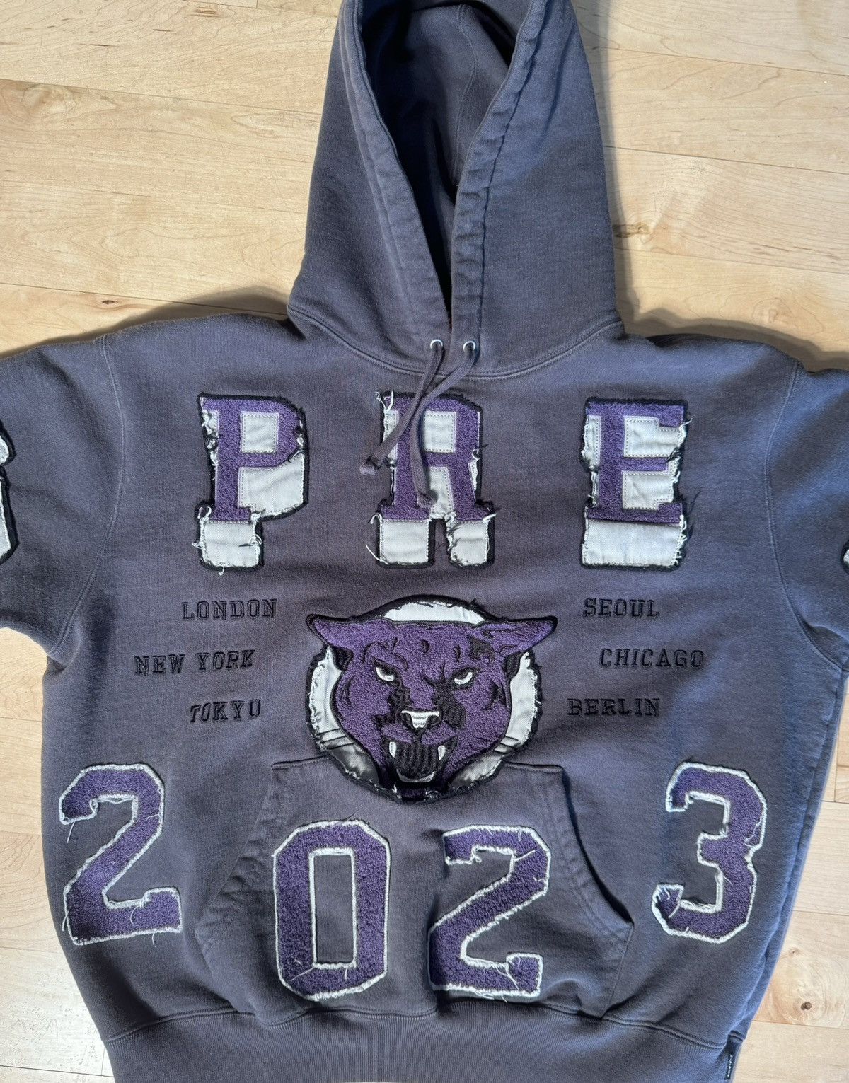 Supreme Supreme Washed Panther Hooded Sweatshirt size small | Grailed