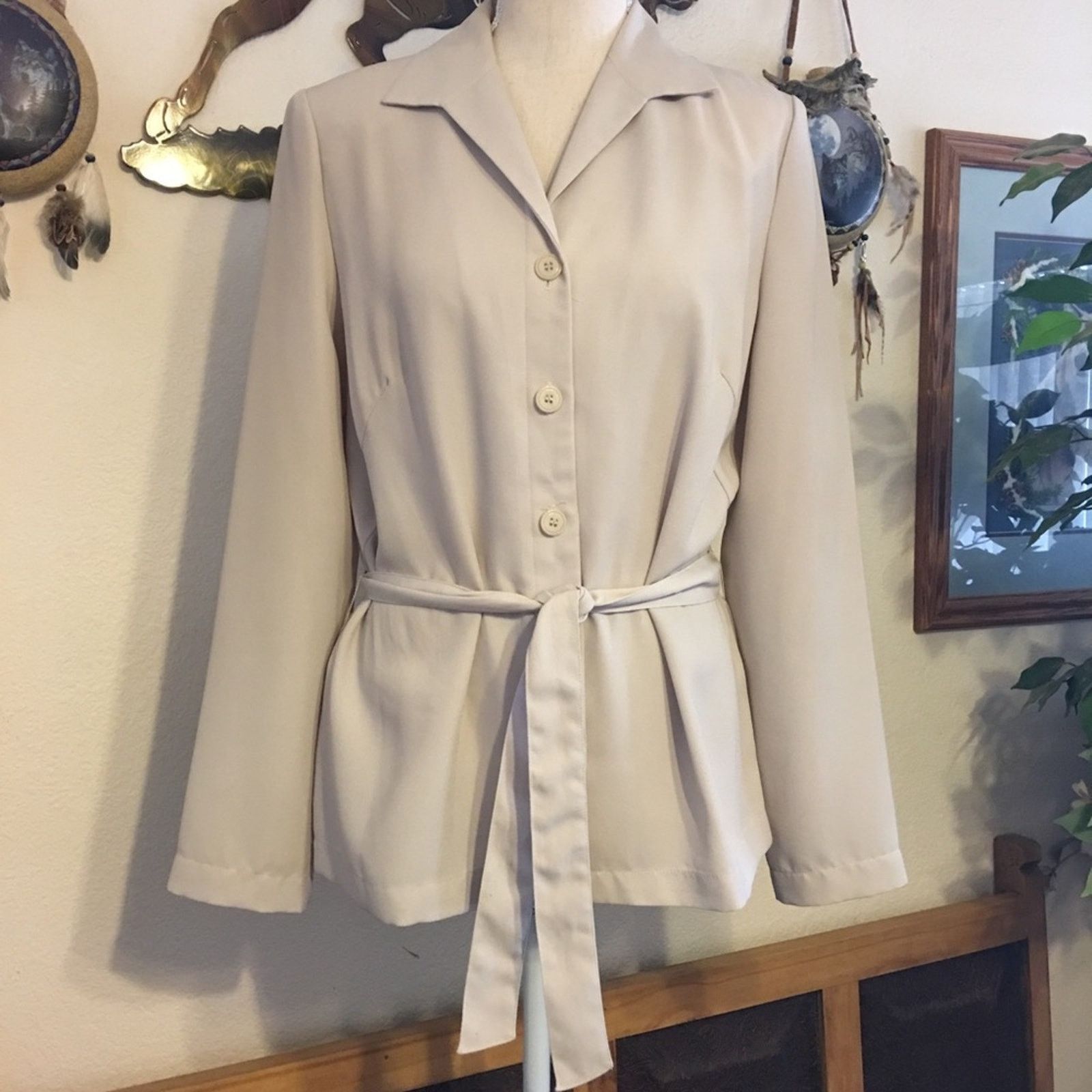 Other NYCC tan tie front button jacket lightweight 10 Size L / US 10 / IT 46 - 1 Thumbnail