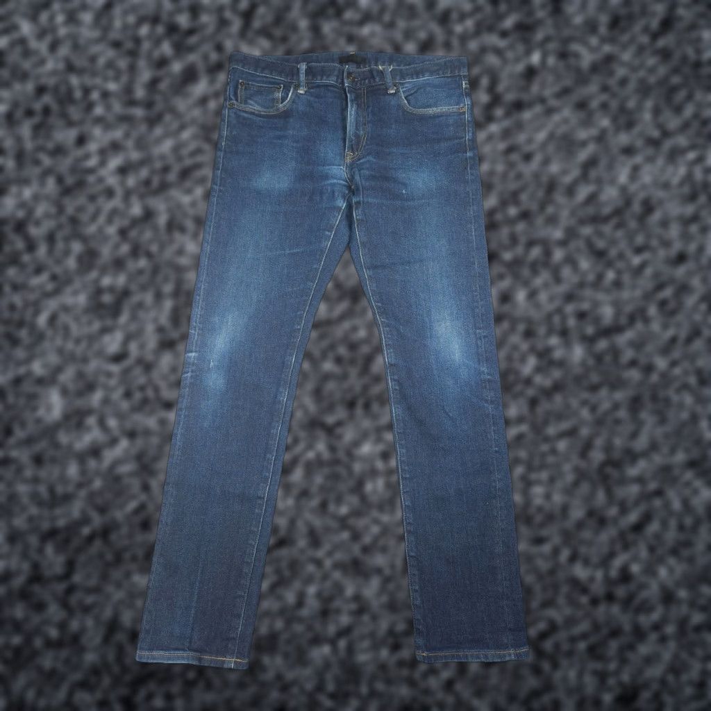 Uniqlo Uniqlo Jeans Mens Slim Straight 35x34 Blue Selvedge Stretch Kaihara Denim Pants City Inseam 34 Regular Size US 35 - 1 Thumbnail
