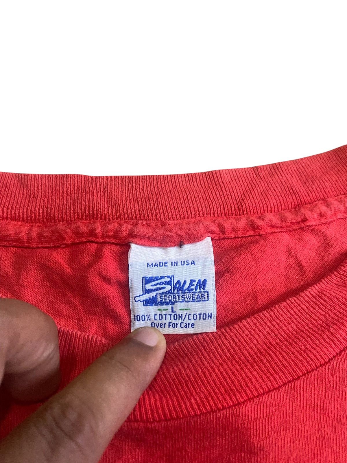 NFL × Salem Sportswear × Vintage Vtg 1994 NFL Kansas City Chiefs All Overprint Tshirt Size US L / EU 52-54 / 3 - 7 Thumbnail