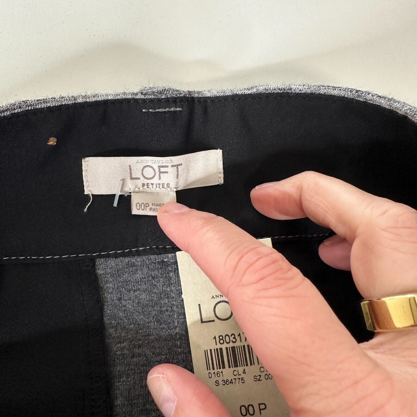 Loft NWT Loft Simone Heather Gray Mini Skirt Belt Loops Pockets Size 24" / US 00 / IT 34 - 6 Thumbnail