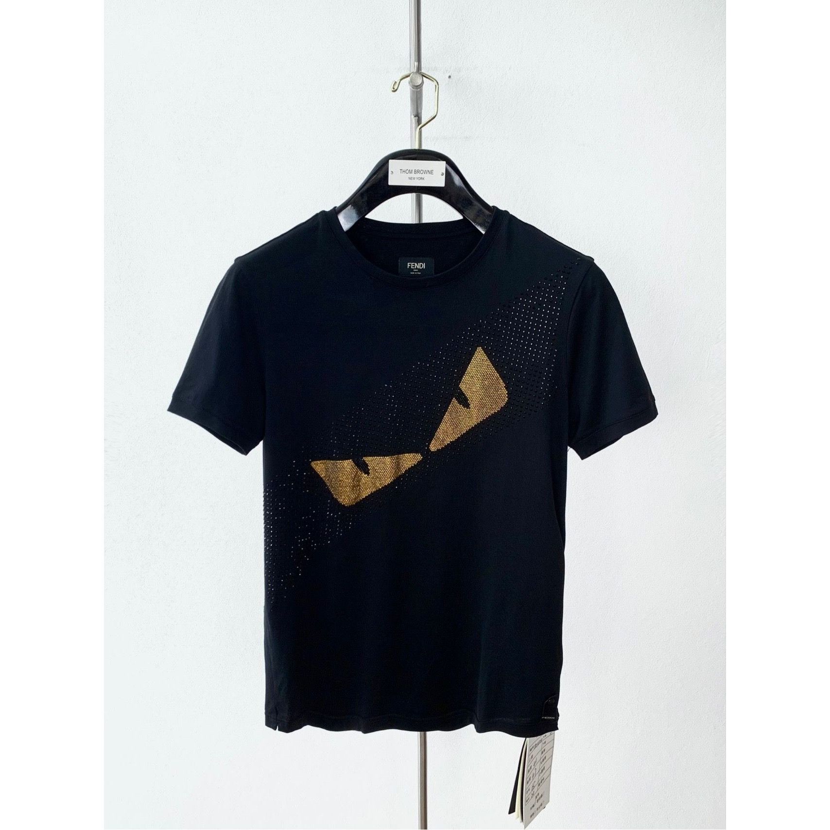 Fendi Fendi Little Monster Slant Eye Short Sleeve T-Shirt Black XS Size XS / US 0-2 / IT 36-38 - 1 Thumbnail