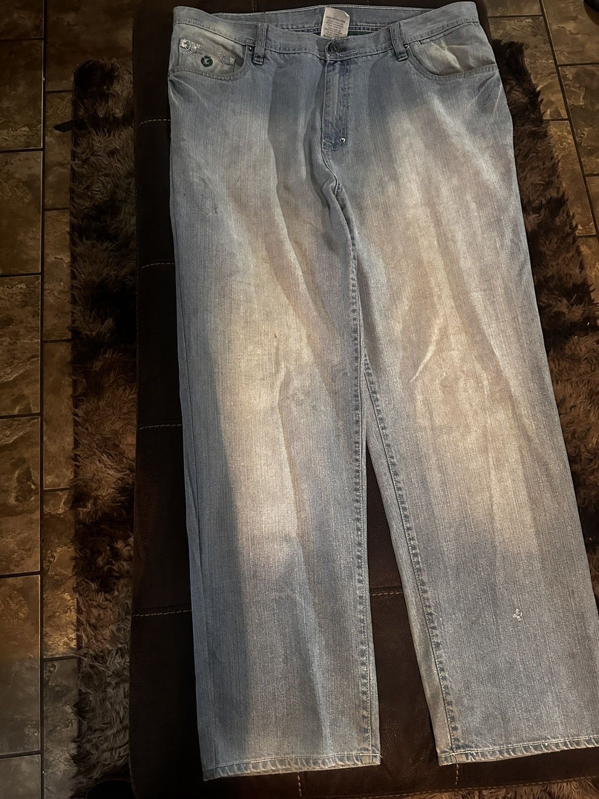 G-Unit Clean stitching, and patches light blue denim pants, 40/34 Size US 40 / EU 56 - 5 Thumbnail
