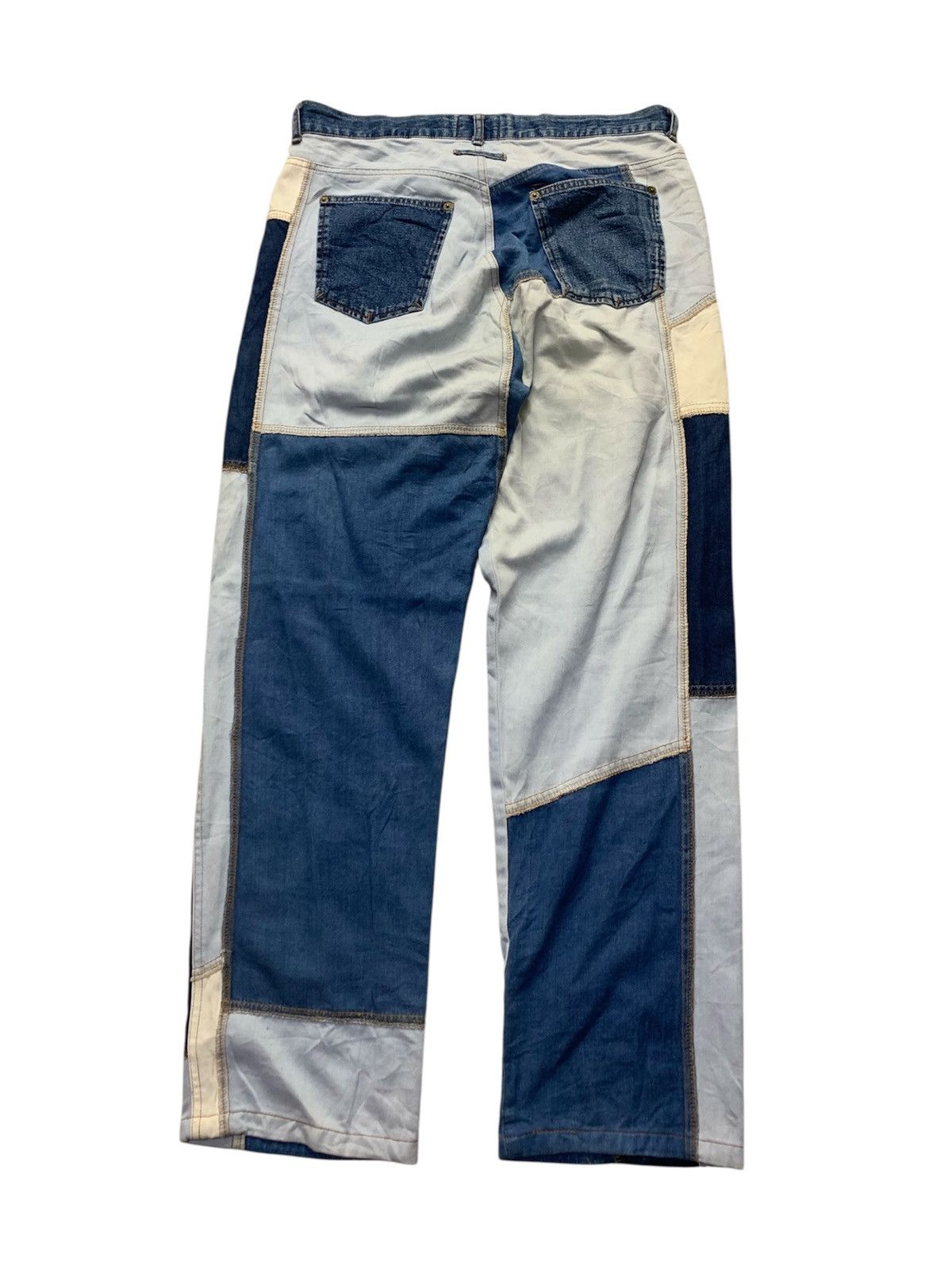 Jean Paul Gaultier 🐍 Archive Jean Paul Gaultier Patchwork Jeans Size US 31 - 2 Thumbnail