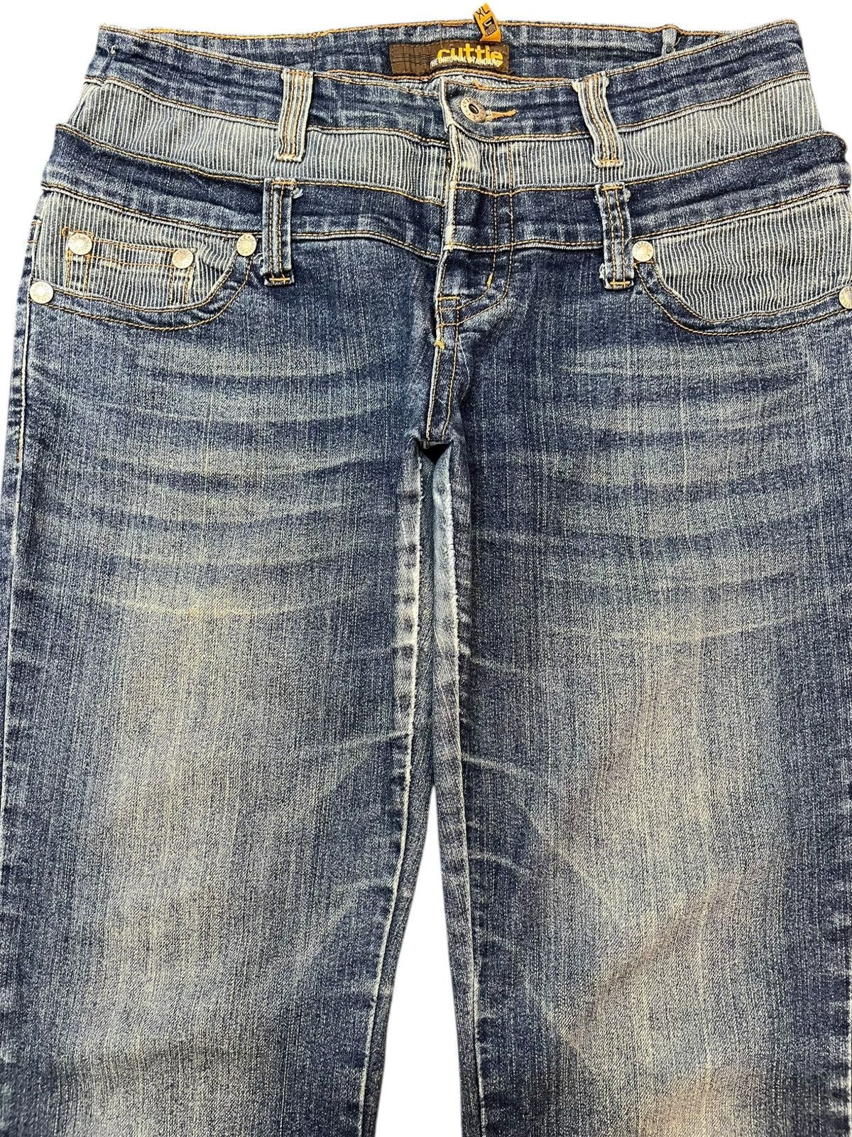 Japanese Brand Vintage Cuttle Double Waist Flare Denim Size US 31 - 2 Thumbnail
