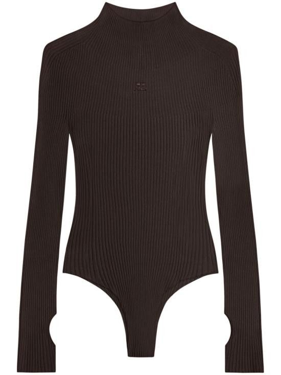 Courreges COURREGES Women Bodysuit Tops 324MBD102 FI00491093 Brown Size XS / US 0-2 / IT 36-38 - 1 Thumbnail