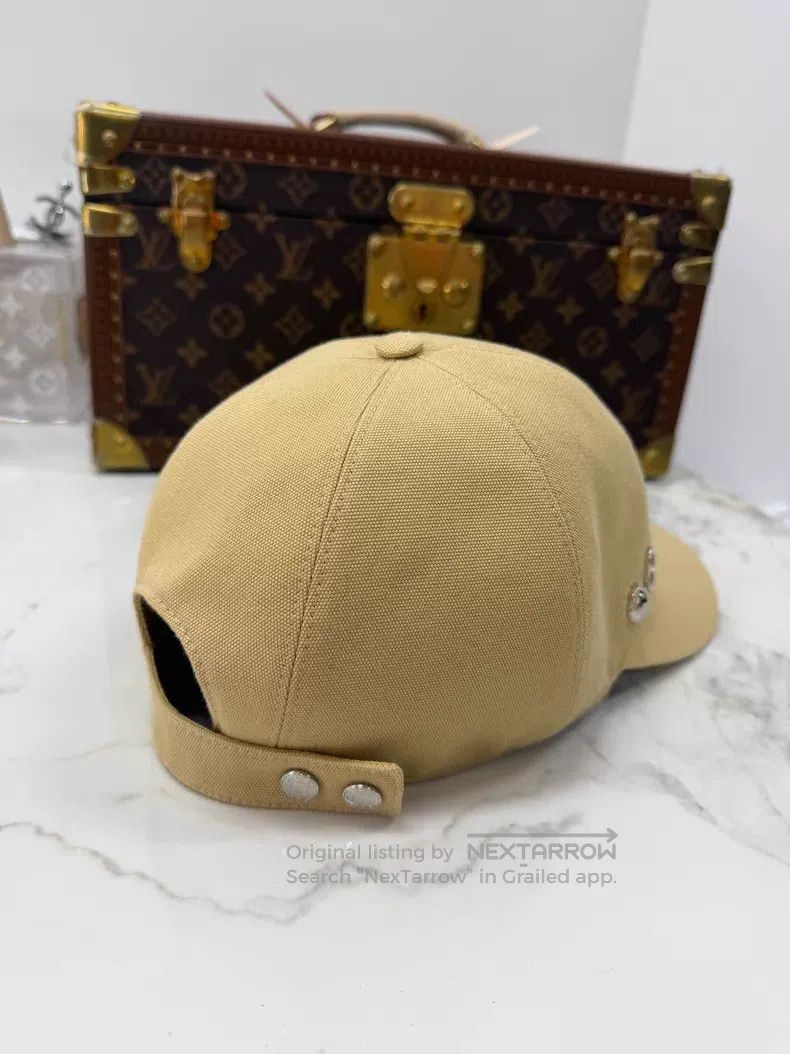 Hermes Hermes size 59 Pig Nose Shell Button Khaki Baseball Cap Size ONE SIZE - 3 Thumbnail