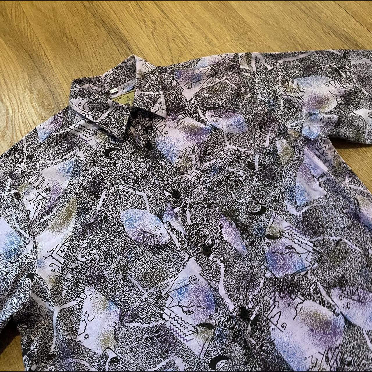 Other Purple and black vintage 90s short sleeve button up Size US S / EU 44-46 / 1 - 3 Thumbnail