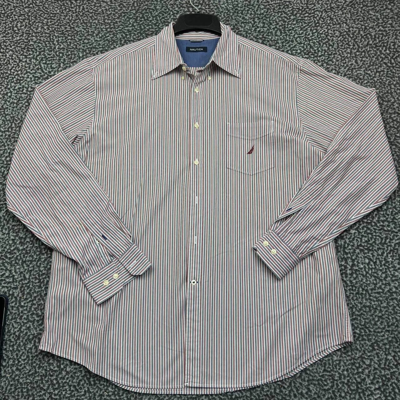 Nautica Nautica Button Down Shirt Men Extra Large Striped Cotton Size US XL / EU 56 / 4 - 1 Thumbnail