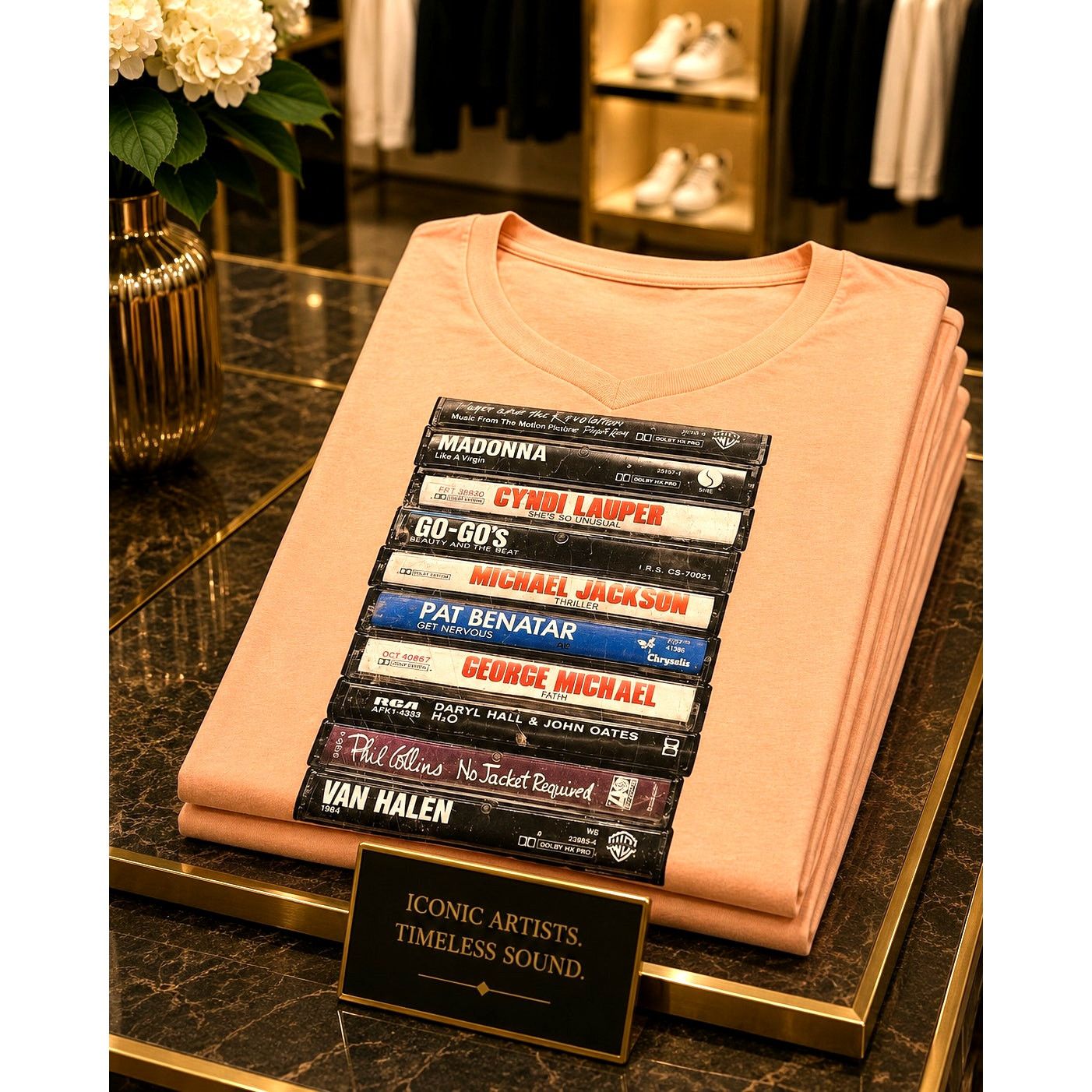 Other 80’s Rock Cassette Shirt For Music Lovers Heather Peach L Size L / US 10 / IT 46 - 1 Thumbnail